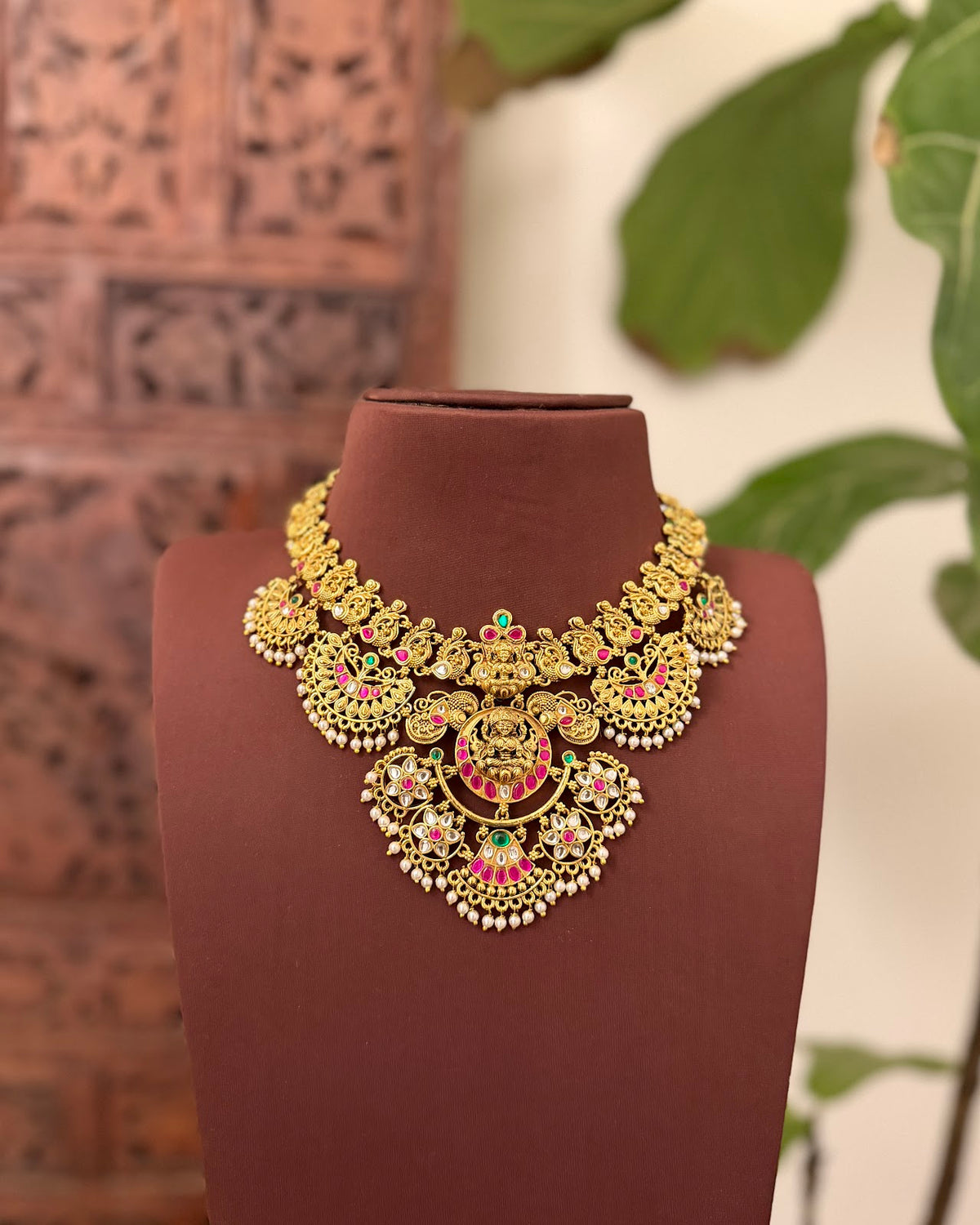 Nakshi Kundan Lakshmi Necklace with Earrings | NC894