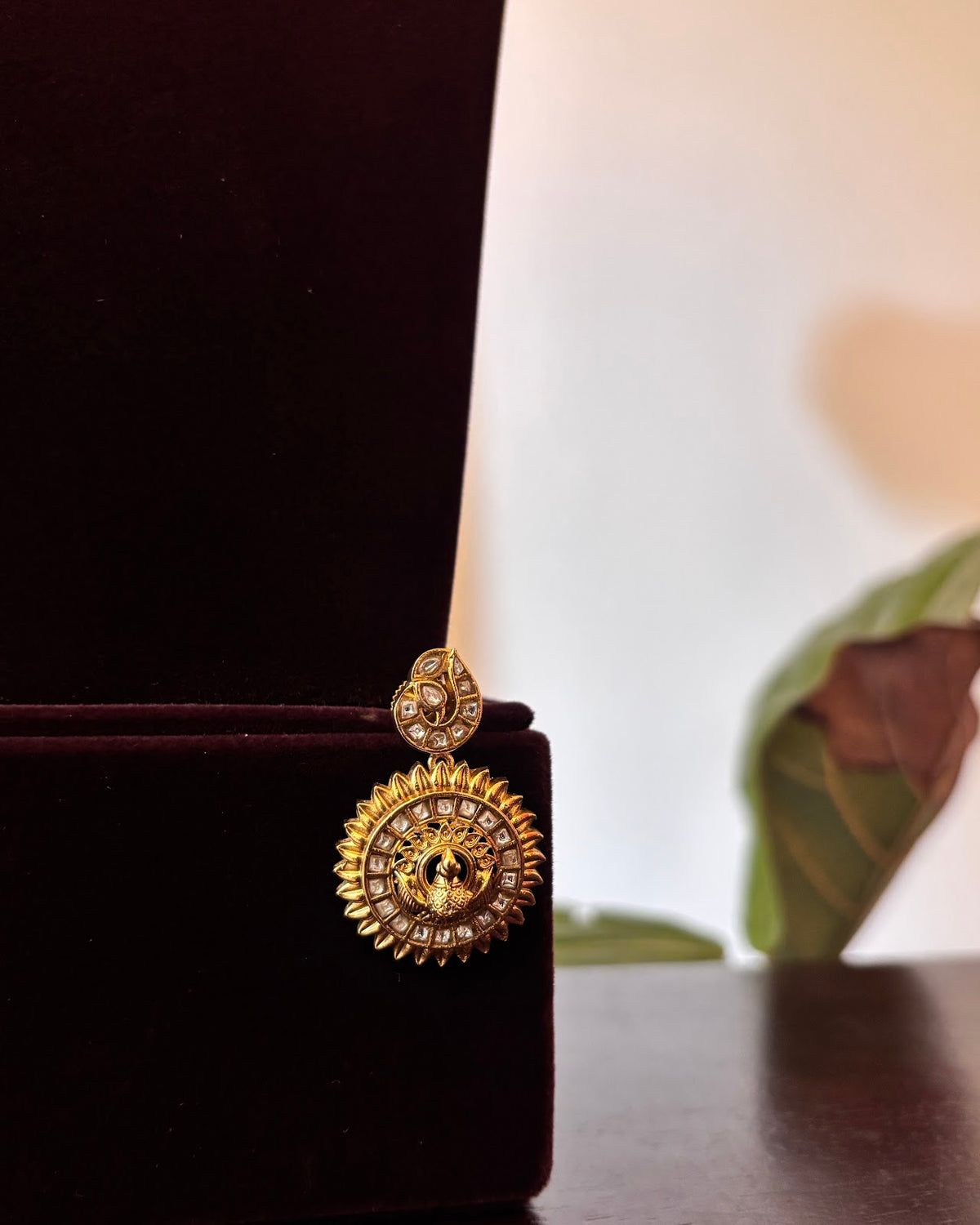 Antique White Kundan Peacock Necklace Set | Handcrafted Heritage Jewellery | NC870