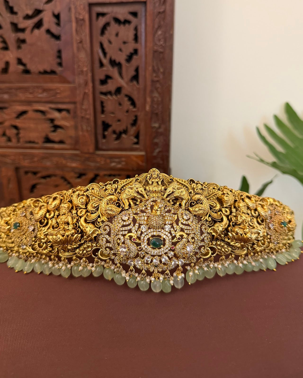 Antique Lakshmi Hip Belt AD Stones WB028