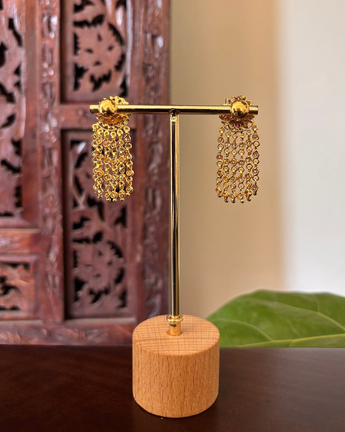 Vintage Impon Jhumkas | Handmade Gold Tone | ER499