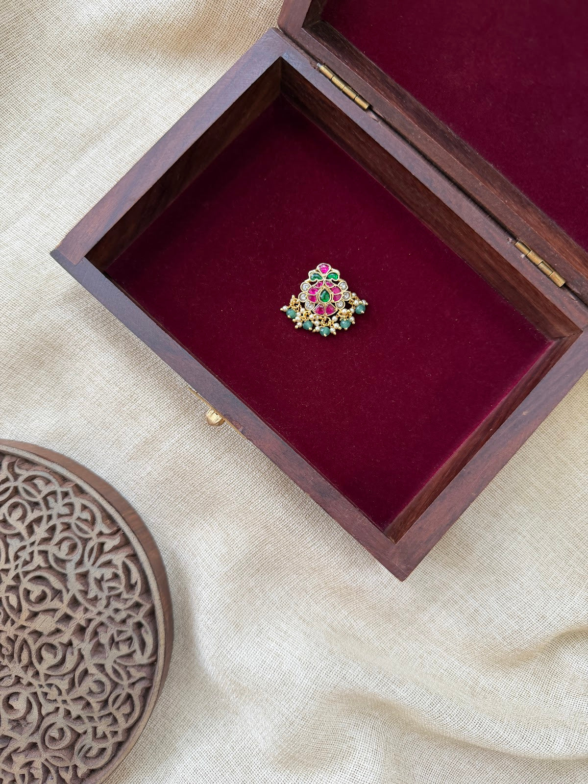 Royal Multicolour Jadau Kundan Hair Pin HA413