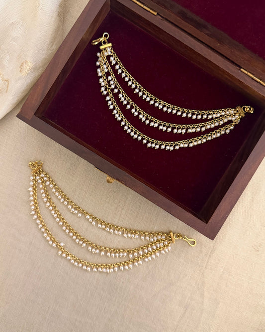 Pearl Three Layer Ear Chain | EC215