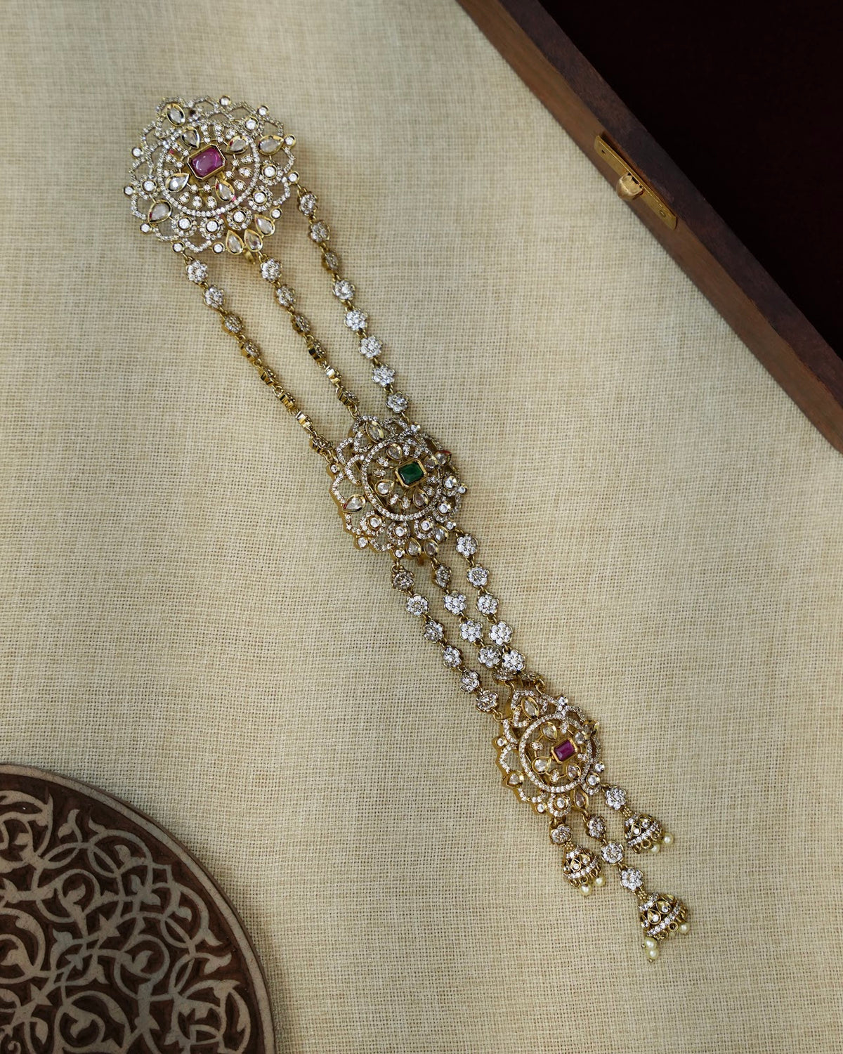 Royal AD Stone 3-Step Bridal Hair Accessory | HA426