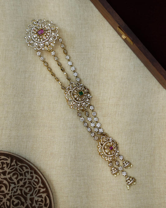 Royal AD Stone 3-Step Bridal Hair Accessory | HA426