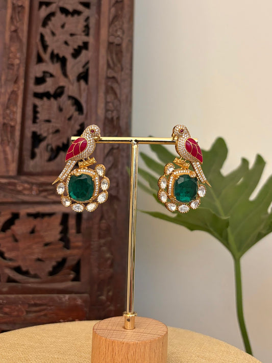 Parrot Stud Statement Earrings | ER436