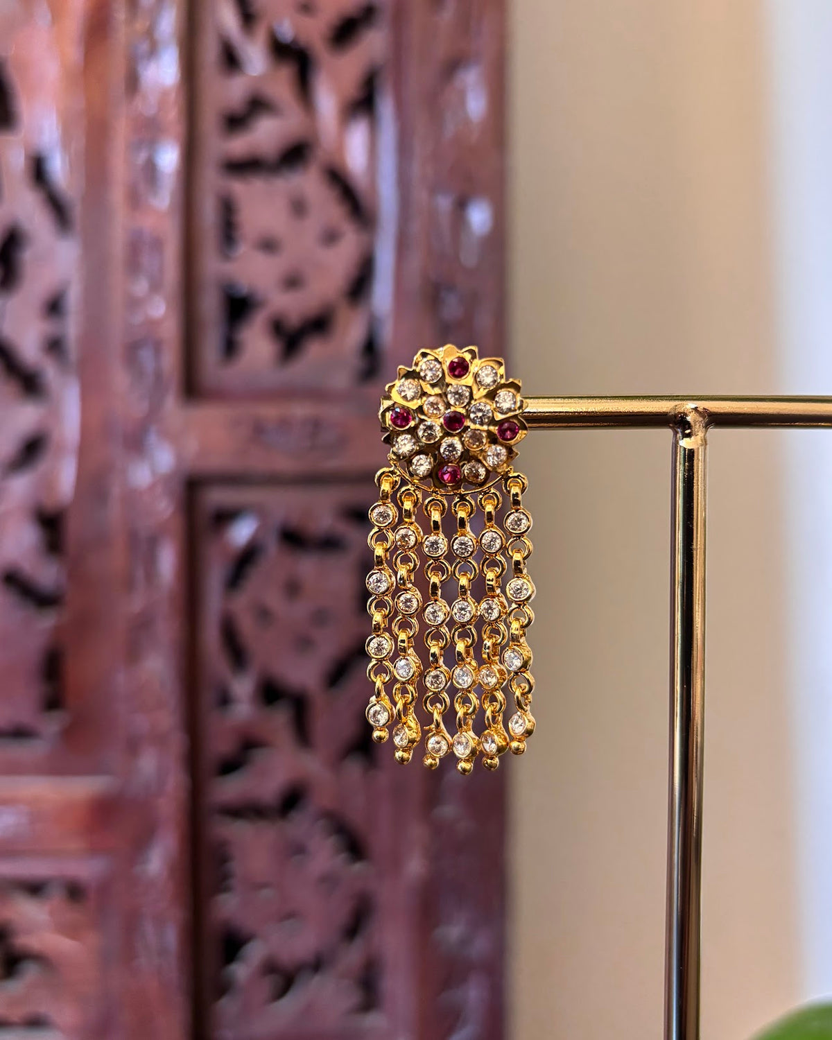 Vintage Impon Jhumkas | Handmade Gold Tone | ER499