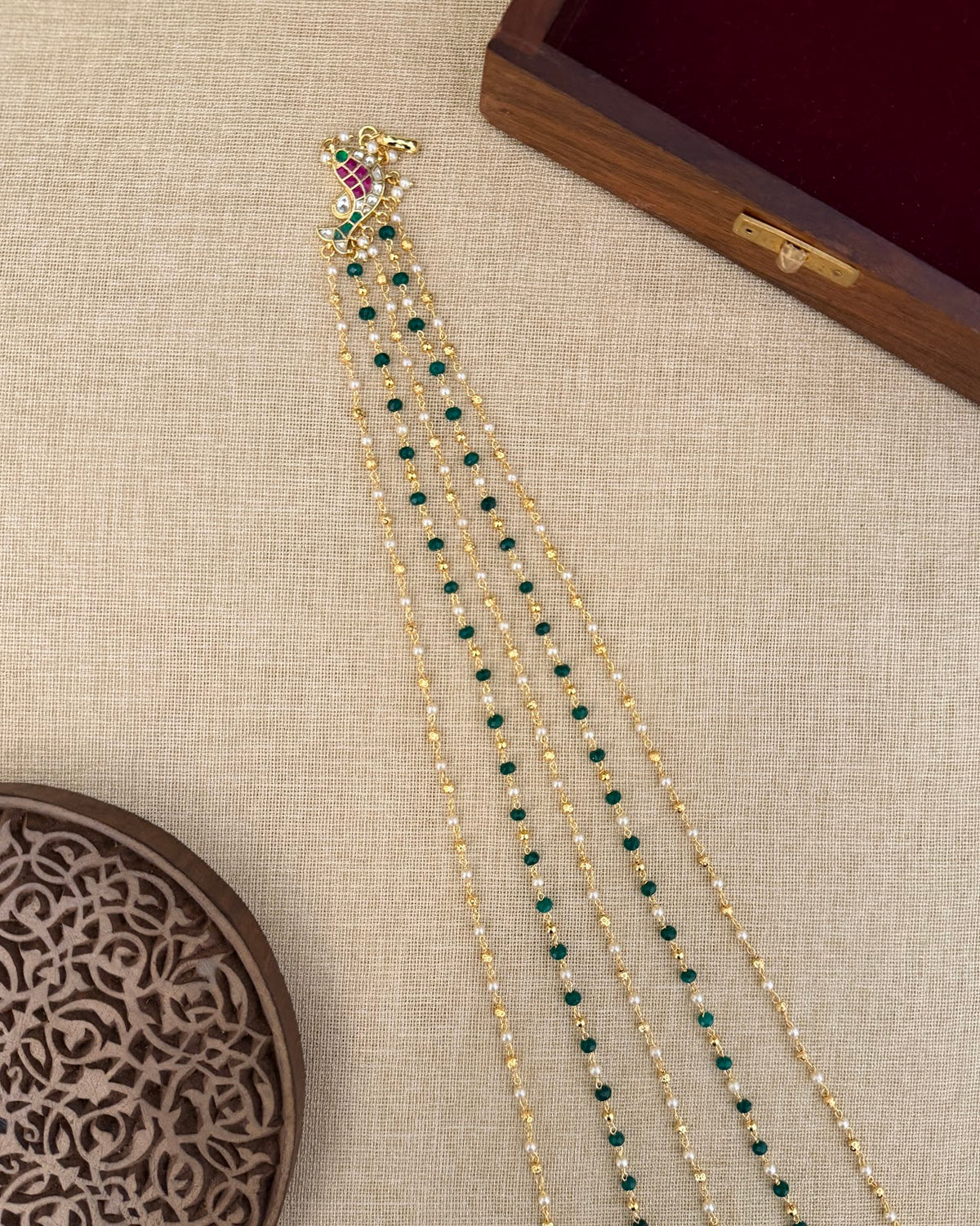 Strings of Pearls - Hair Accessory | Handmade Gold Plated | HA388