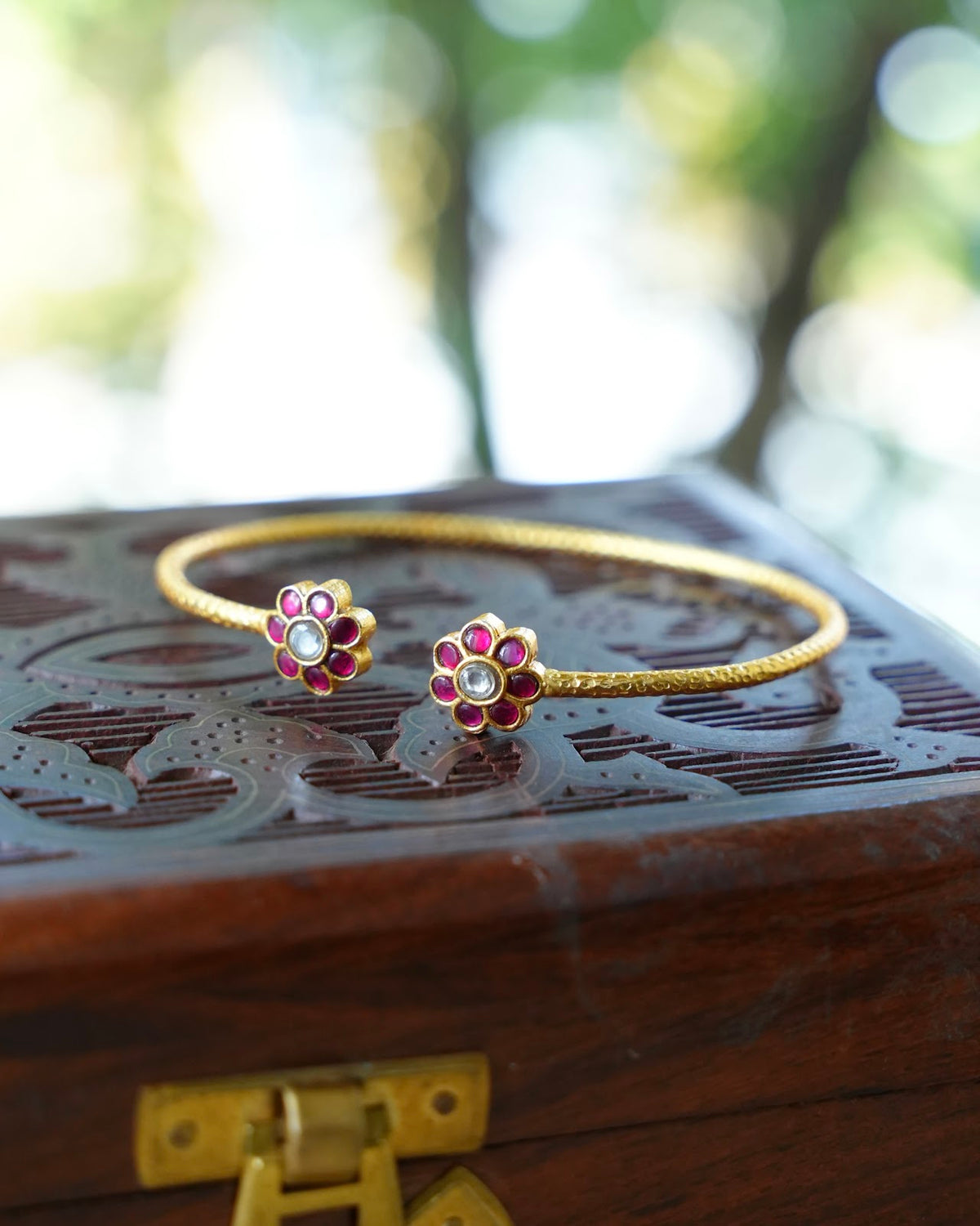 Minimal Jadau Kundan Ruby Bracelets | BA172 | BA173 | BA174