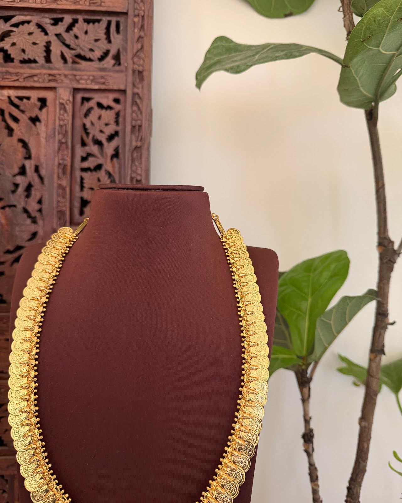 2 in 1 Kaasu and Mango Traditional Haram | Handmade Gold Plated | NC736