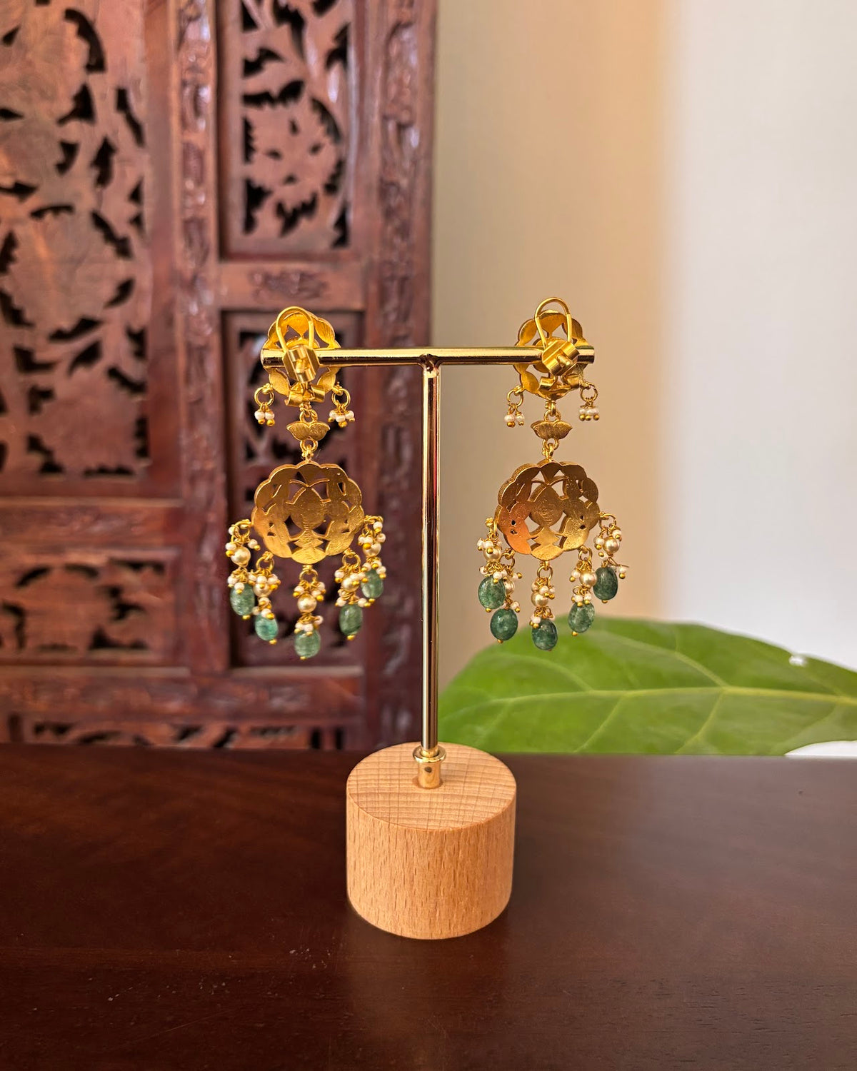 Heritage Floral Jadau Earrings ER511