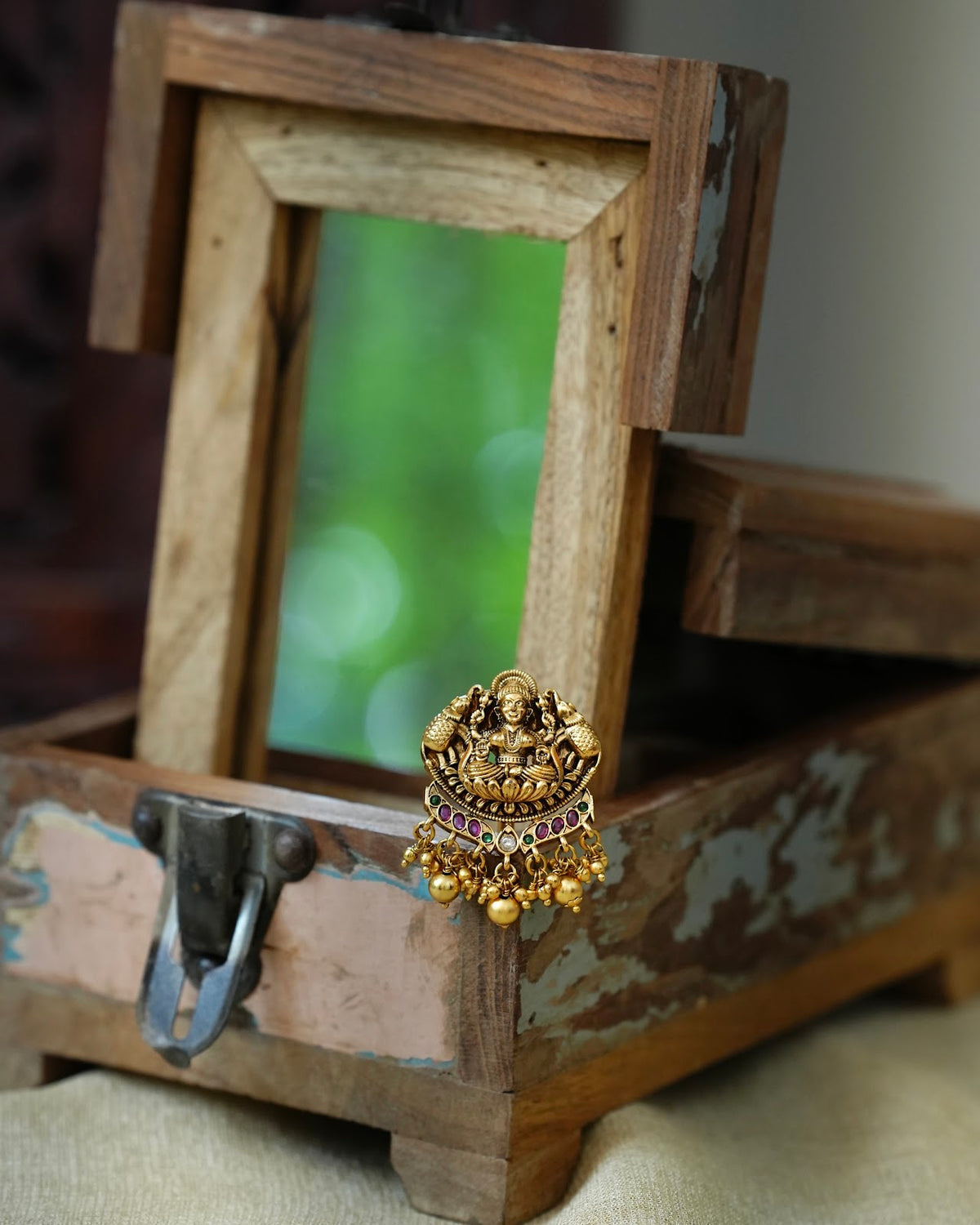 Classic Lakshmi & Elephant Traditional Hair Pendant| HA436