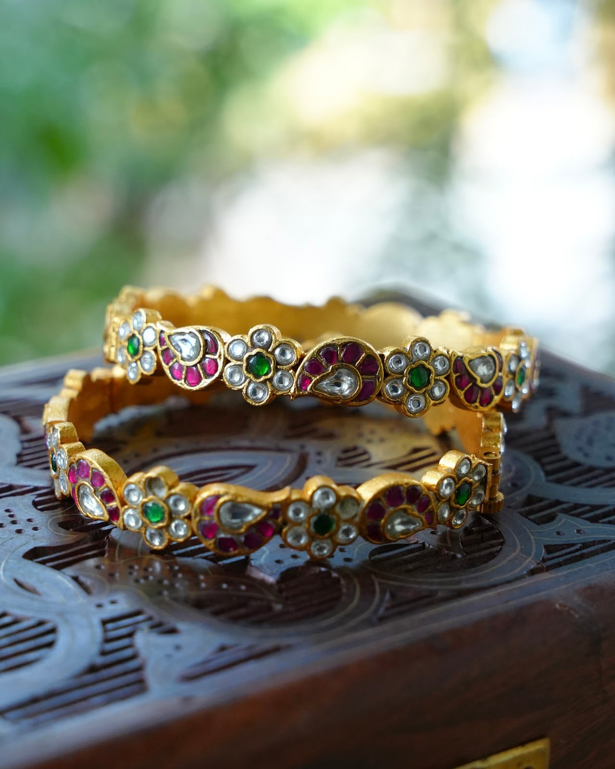 Multicolour Jadau Kundan Kada Bangle | BA163 | BA164 | BA165