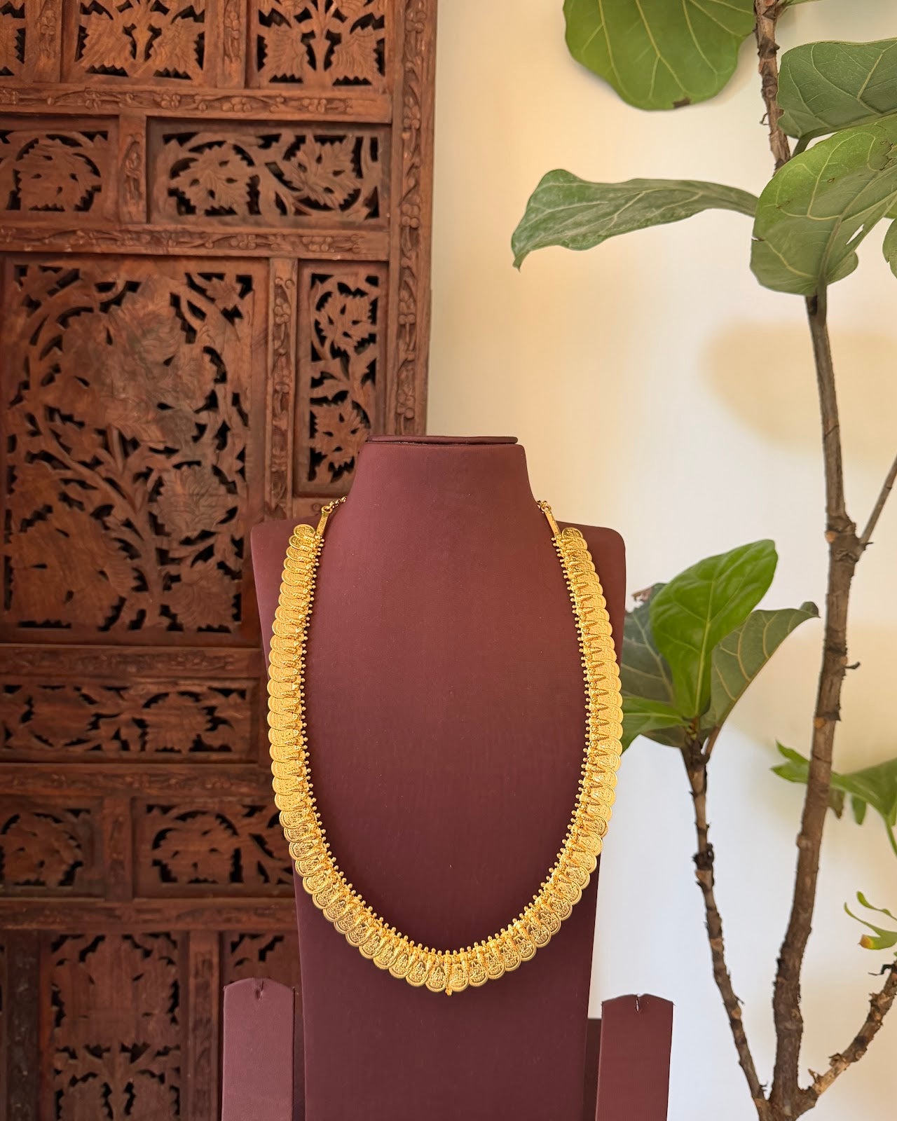 2 in 1 Kaasu and Mango Traditional Haram | Handmade Gold Plated | NC736