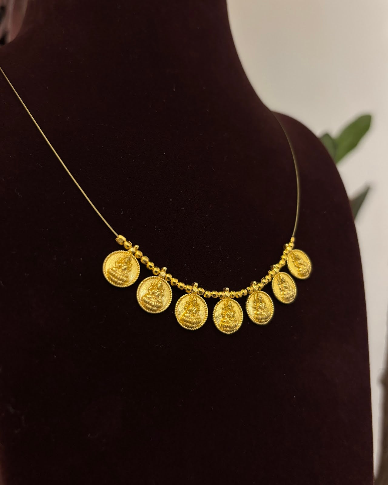 Traditional Lakshmi Kaasu Haram with Invisible Chain  | NC749