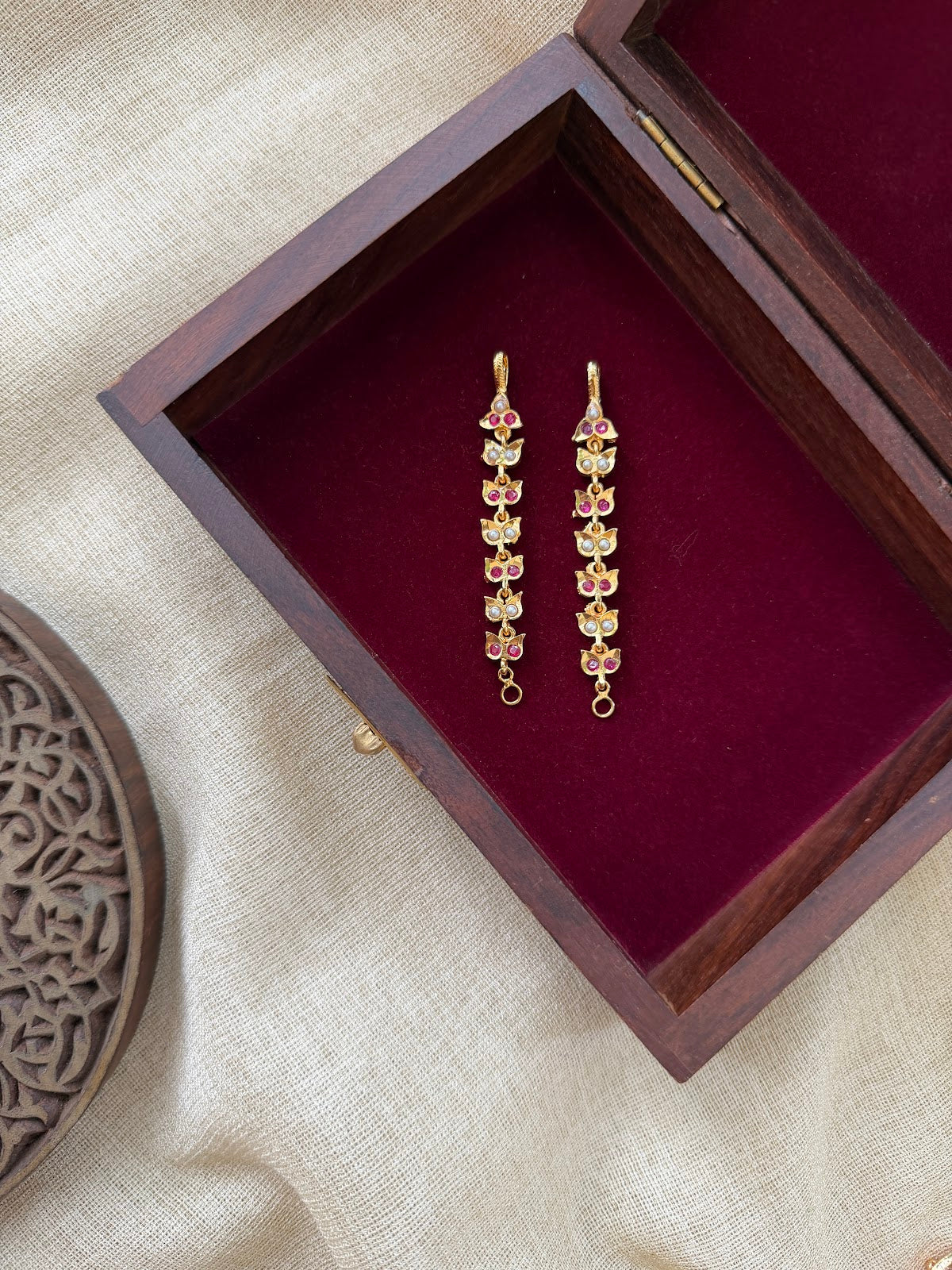 Vintage Impon Ear Chain – Heritage Floral Design EC255