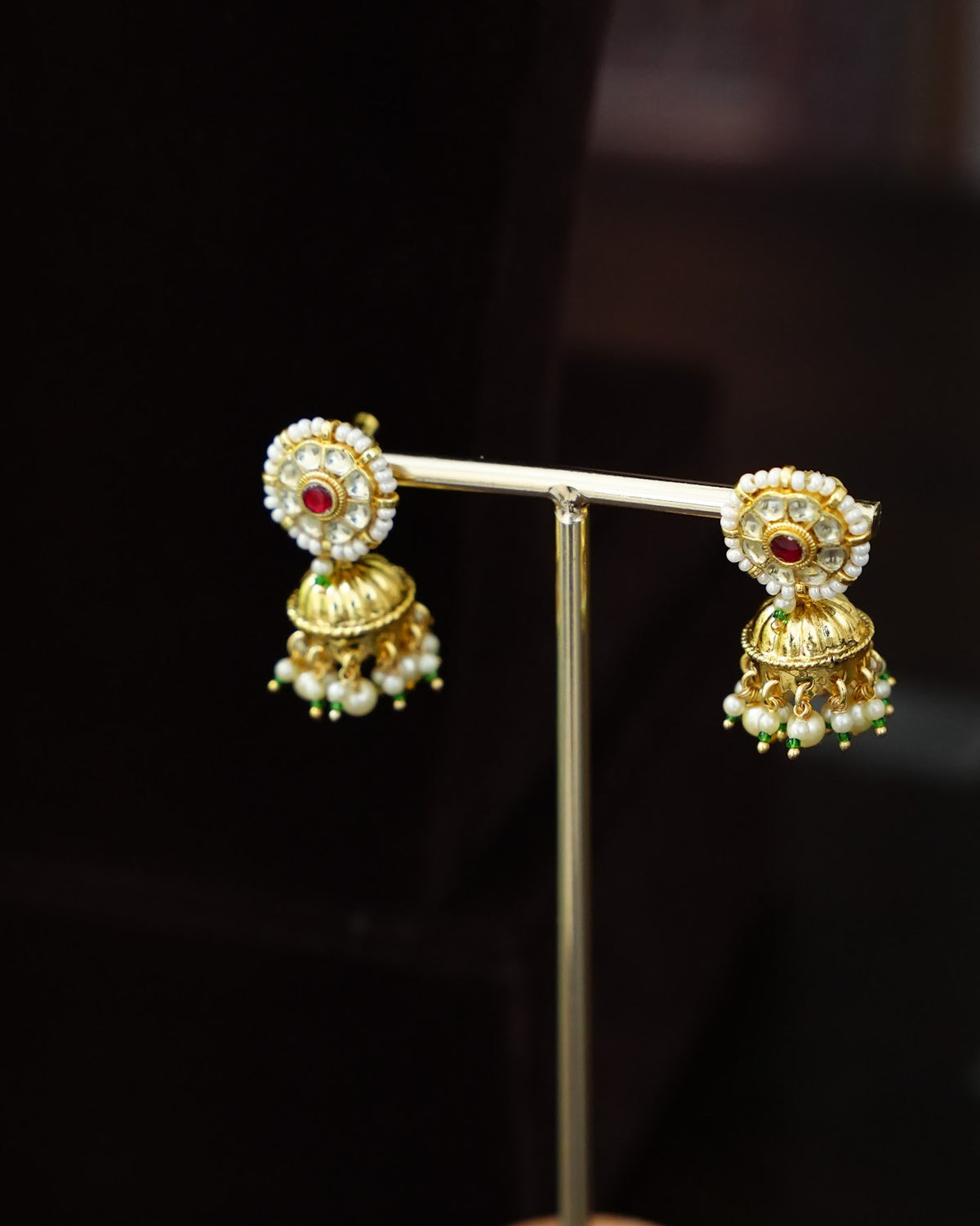 Kundan Floral Statement Choker with Earrings | Handmade Gold Plated | NC903