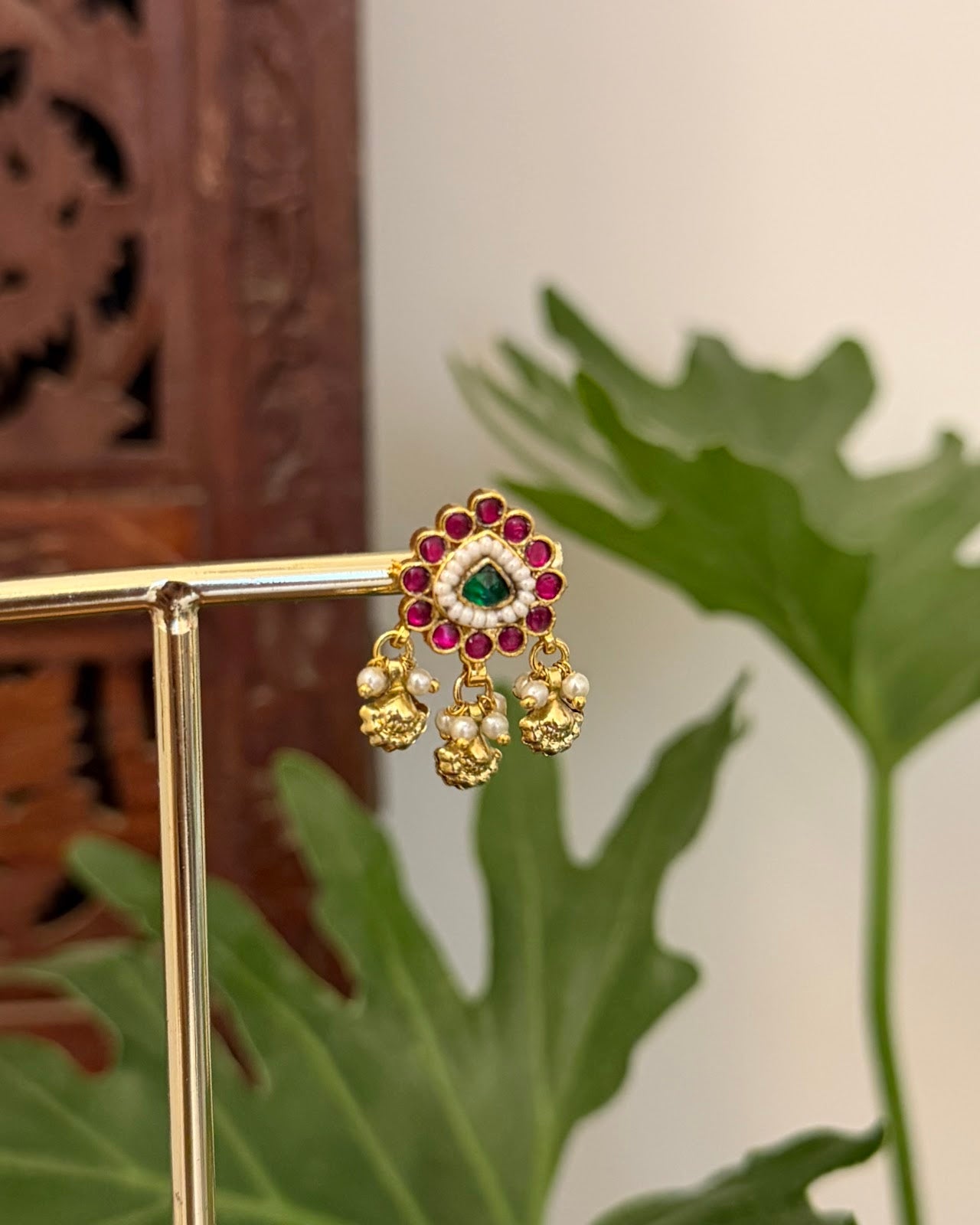 Kundan Chain Choker with Earrings NC696