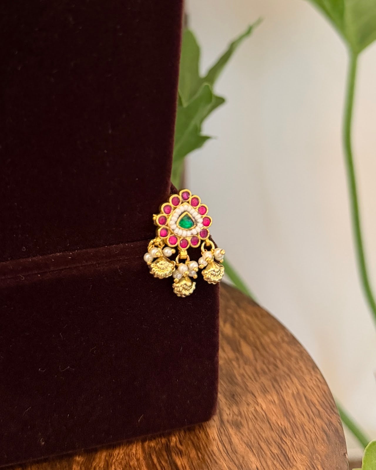 Kundan Chain Choker with Earrings NC696