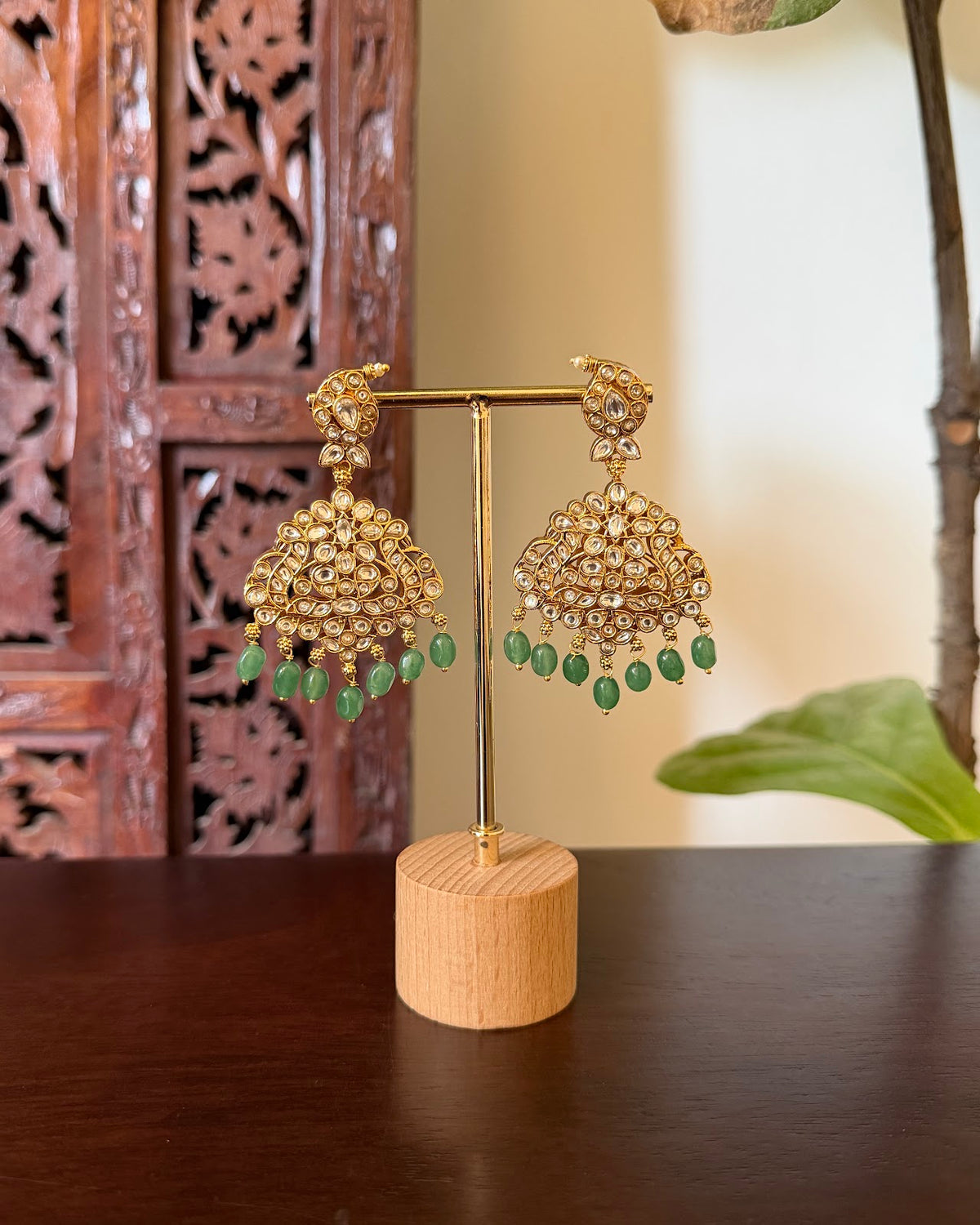 2 in 1 Short Jadau Kundan Mango Haram with Earrings | Handmade | NC884