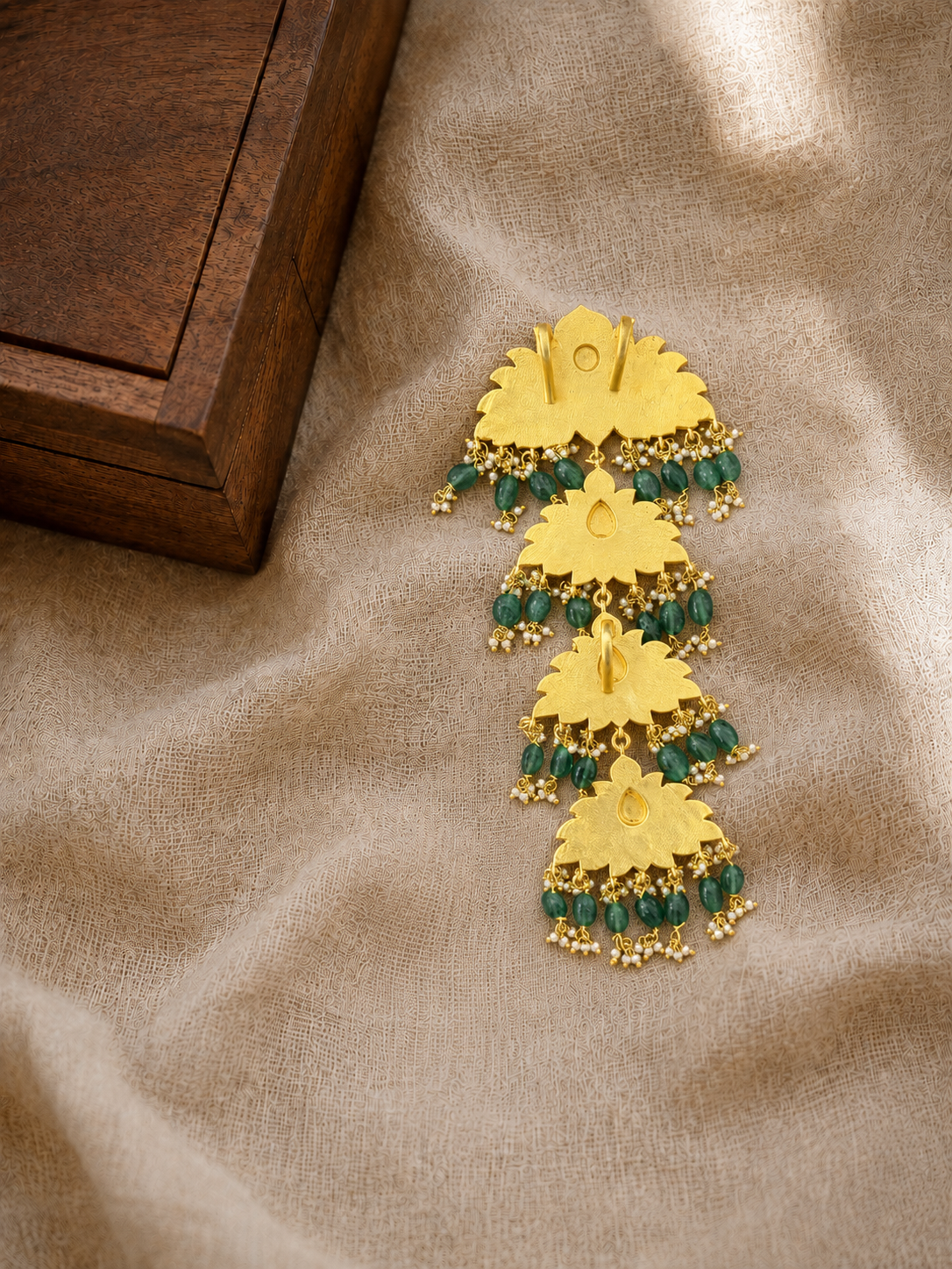 Lotus Jadau Kundan Hair Accessory | Handmade Gold Plated | HA379