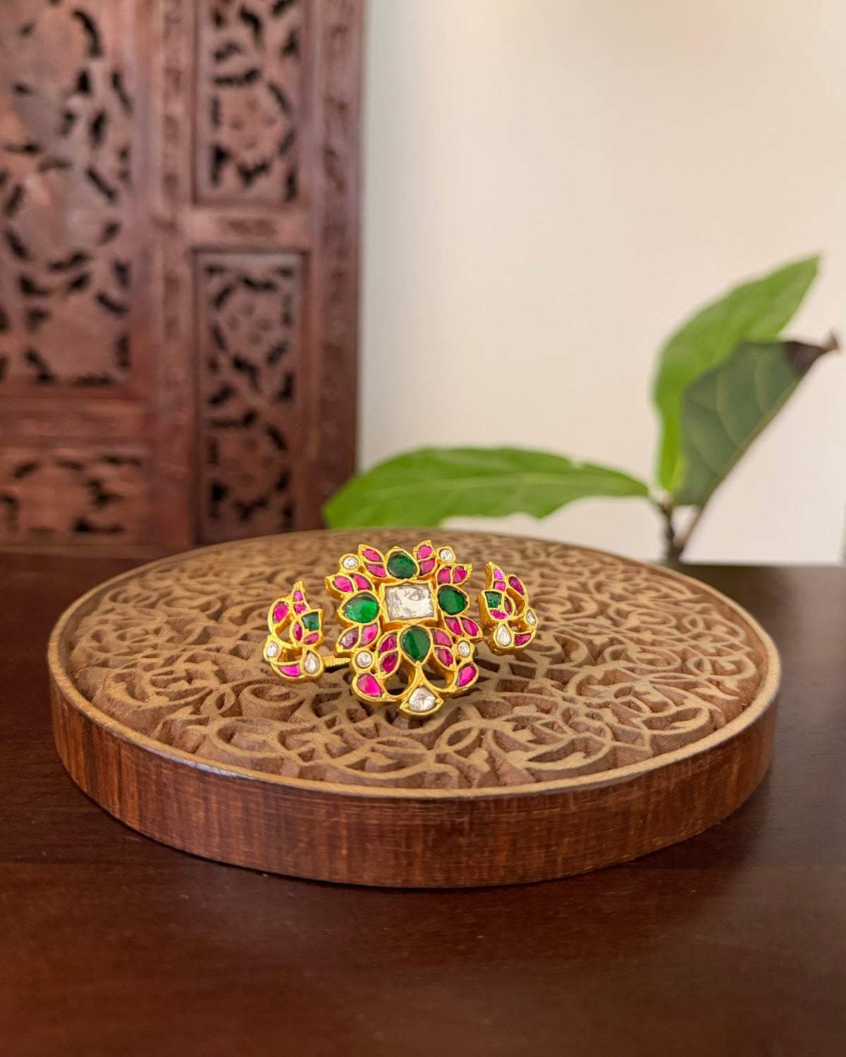 Jadau Kundan Adjustable Rings| Multi Colour | RG010