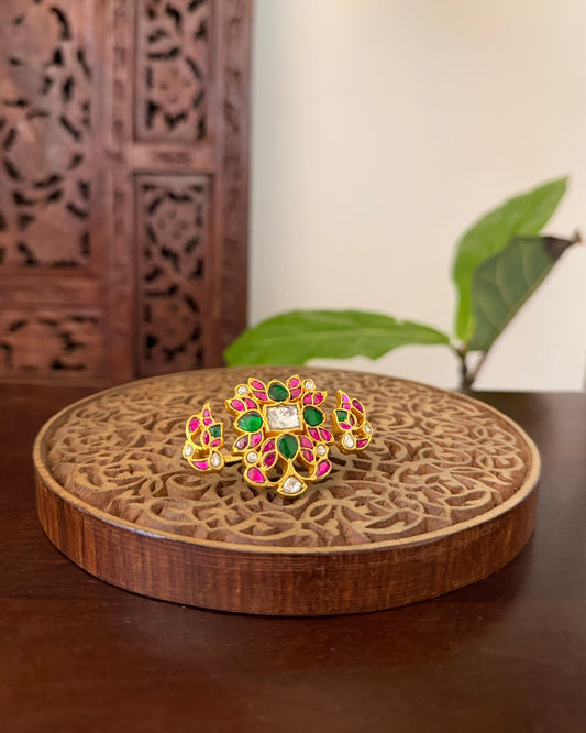 Jadau Kundan Adjustable Rings| Multi Colour | RG010