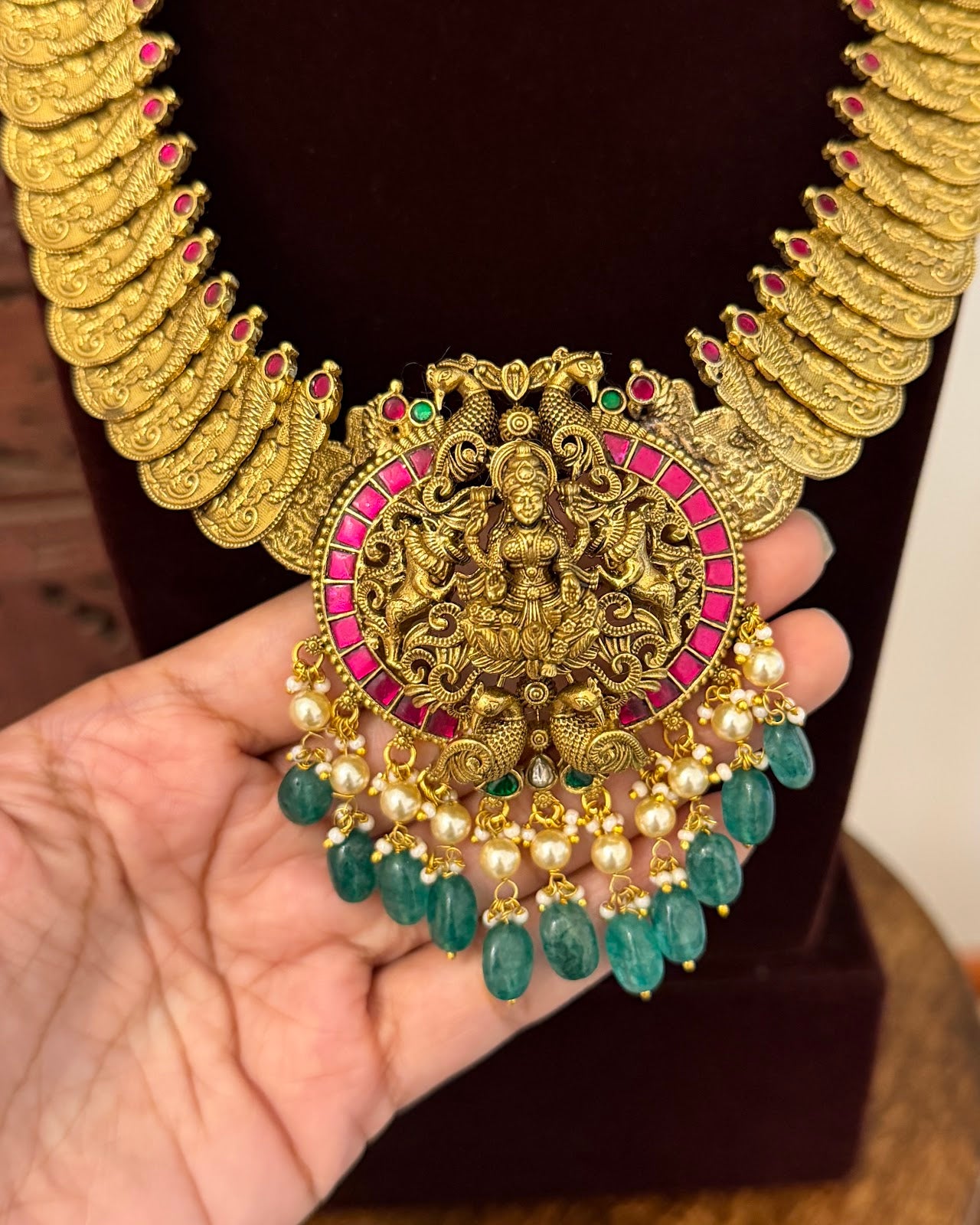 Royal Lakshmi Kaasu Necklace | Heritage-Inspired Handmade| NC778