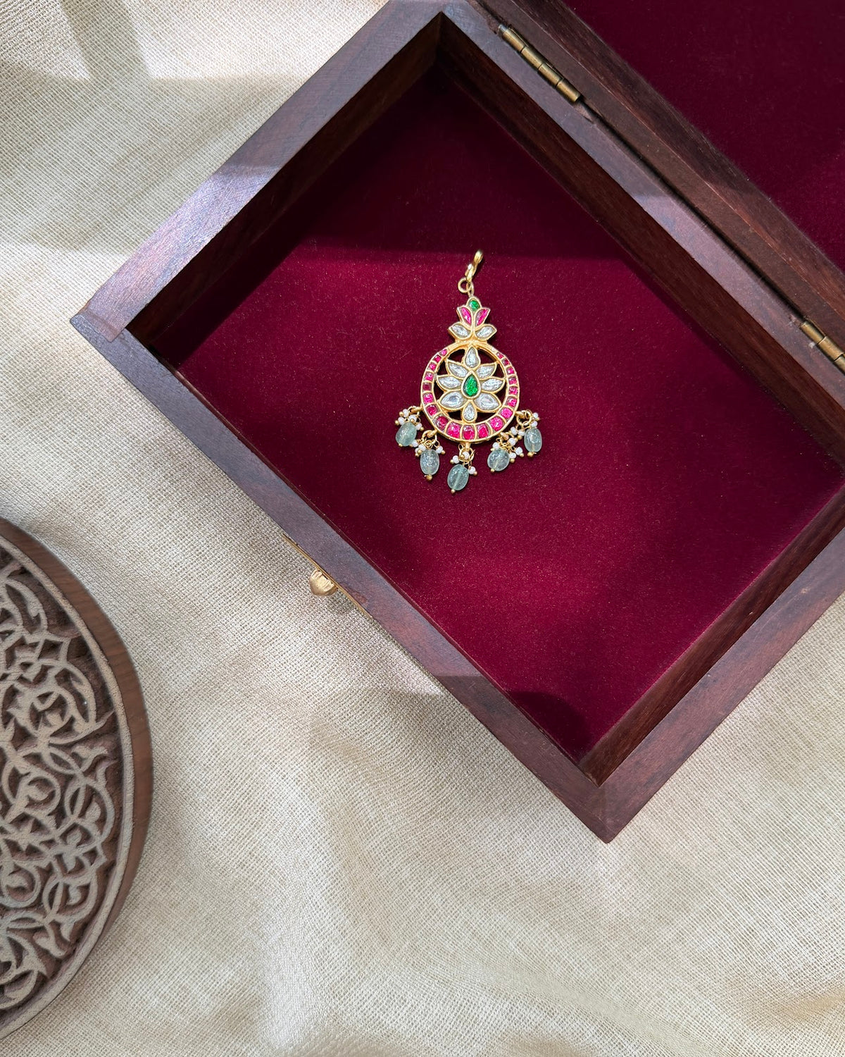Classic Jadau Kundan Maang Tikka | Handmade Gold Plated | MT366