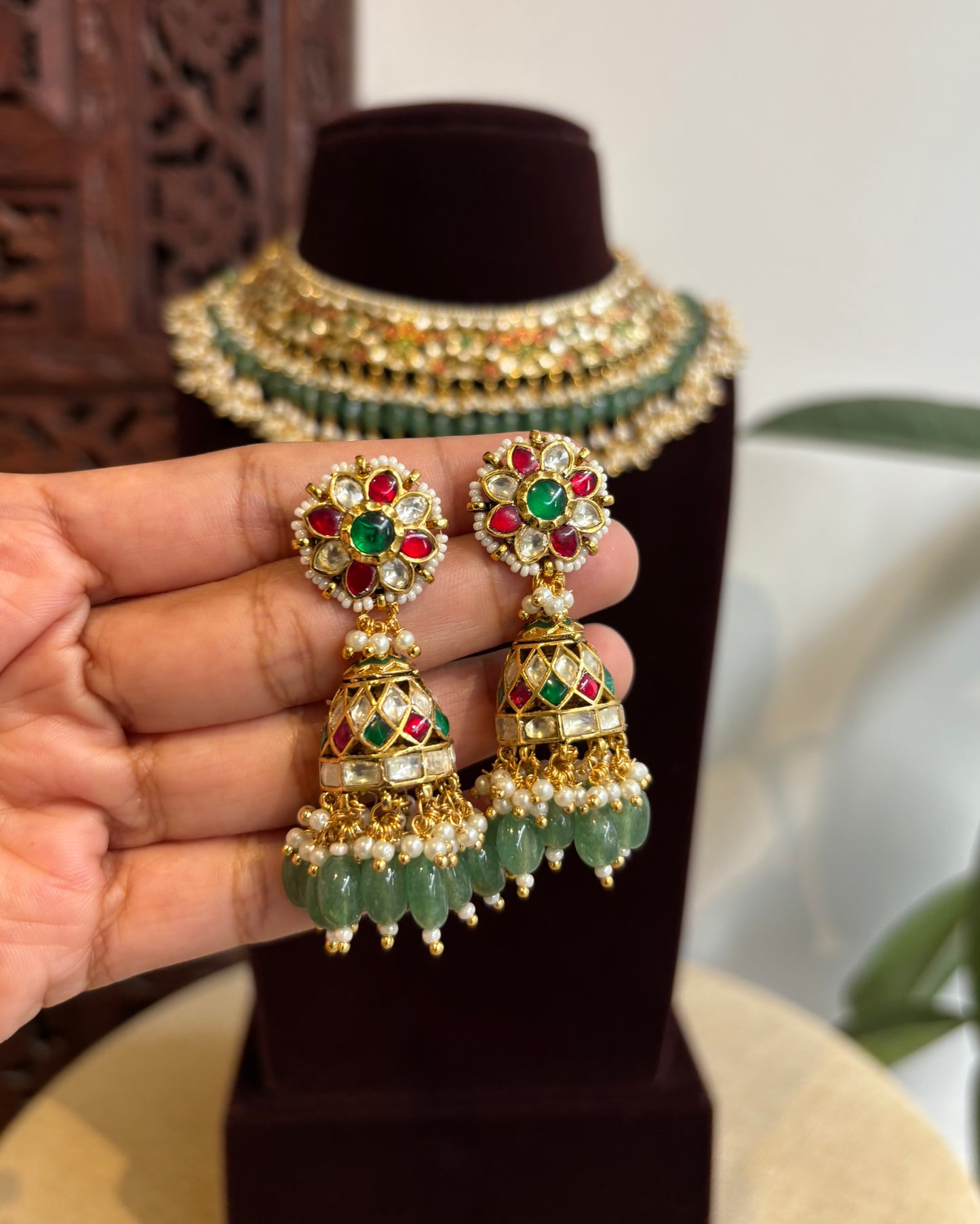 Multicolor Jadau Kundan Floral Necklace | NC352