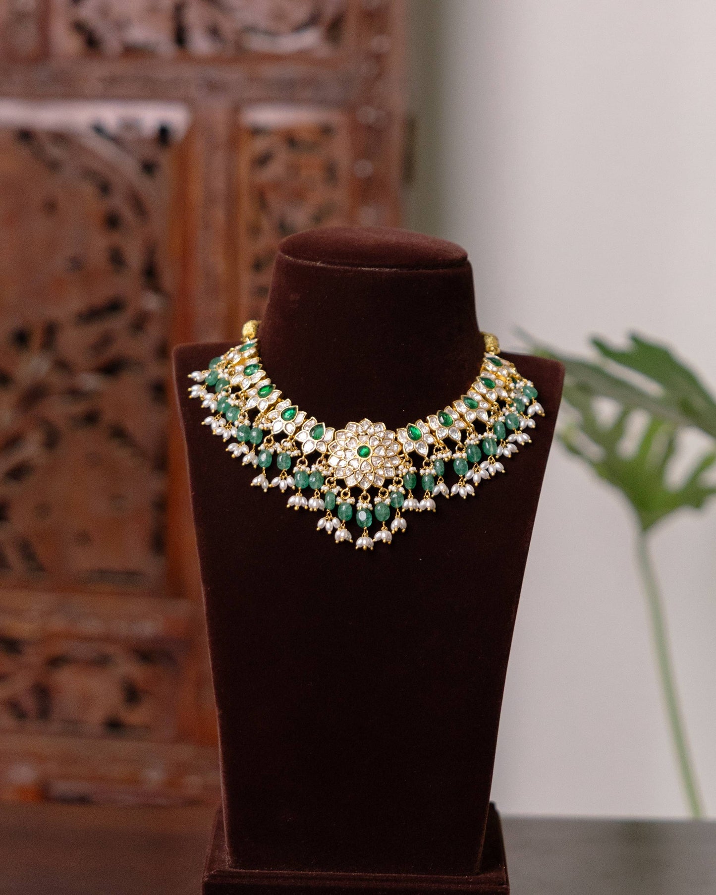Floral Mossanite Necklace  | NC621