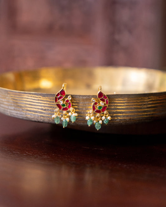 Royal Peacock Jadau Kundan Hair Pin – Elegance for Your Braids | Set Of 2 | HA319