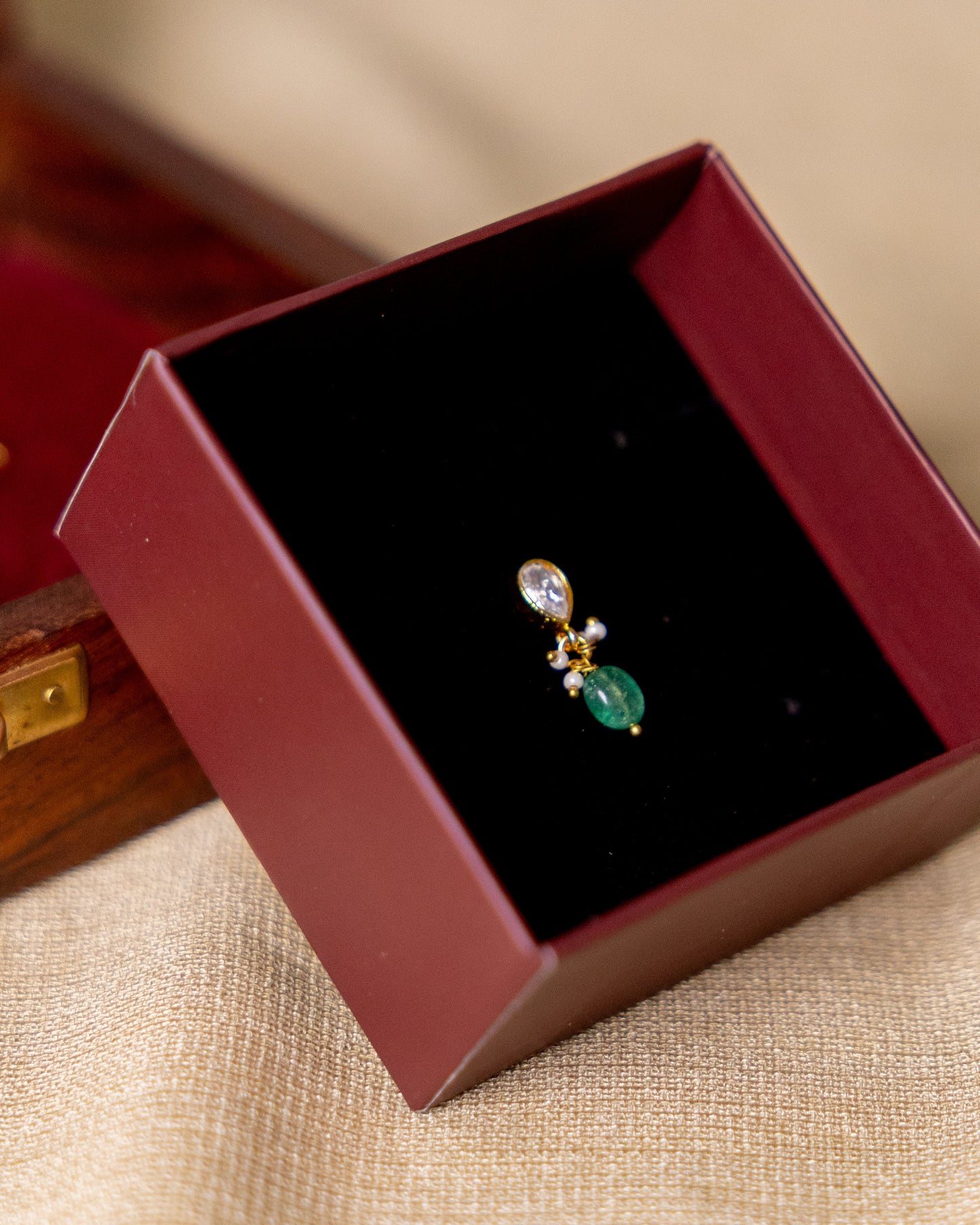 Handcrafted Droplet Hair Pins – Jadau Kundan & Pearls | Set Of 4 | HA329