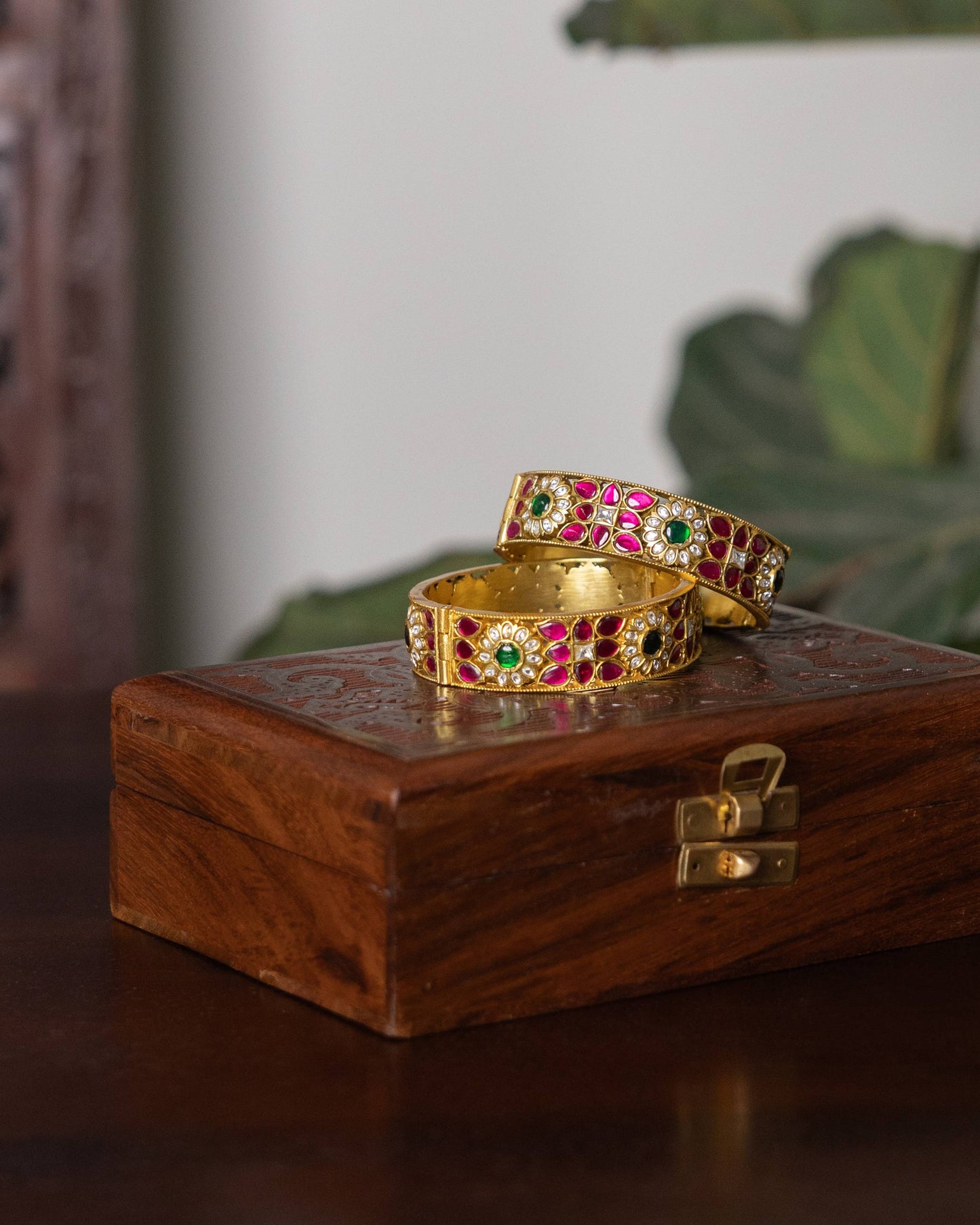 Multicolor Jadau Kundan Gold Plated Bangles | BA096 | BA097