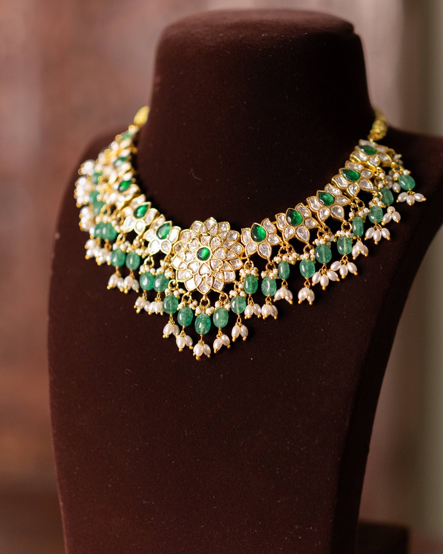 Floral Mossanite Necklace  | NC621