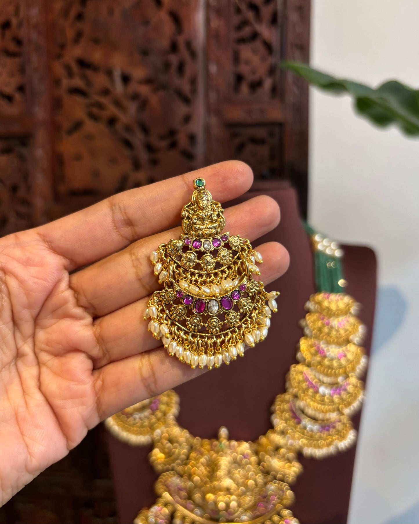 Jadau Kundan Peacock Floral Necklace | NC267