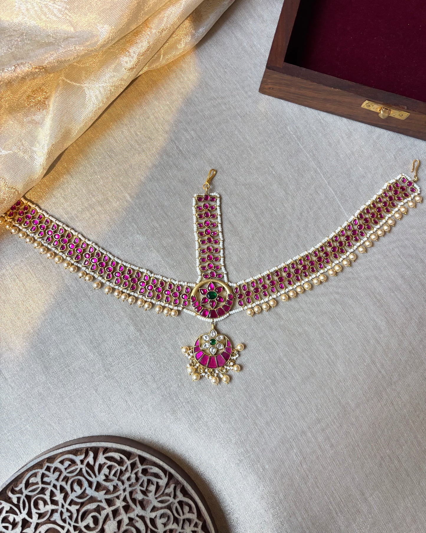 Jadau Kundan Bridal Maang Tikka | MT144