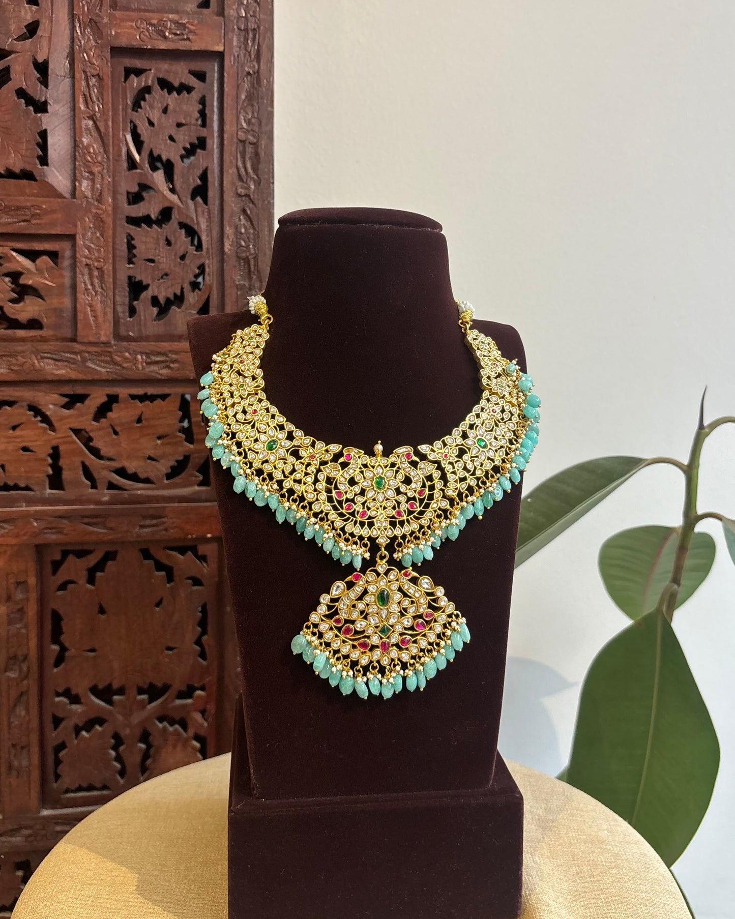 Multicolor Jadau Kundan Floral Necklace | NC360