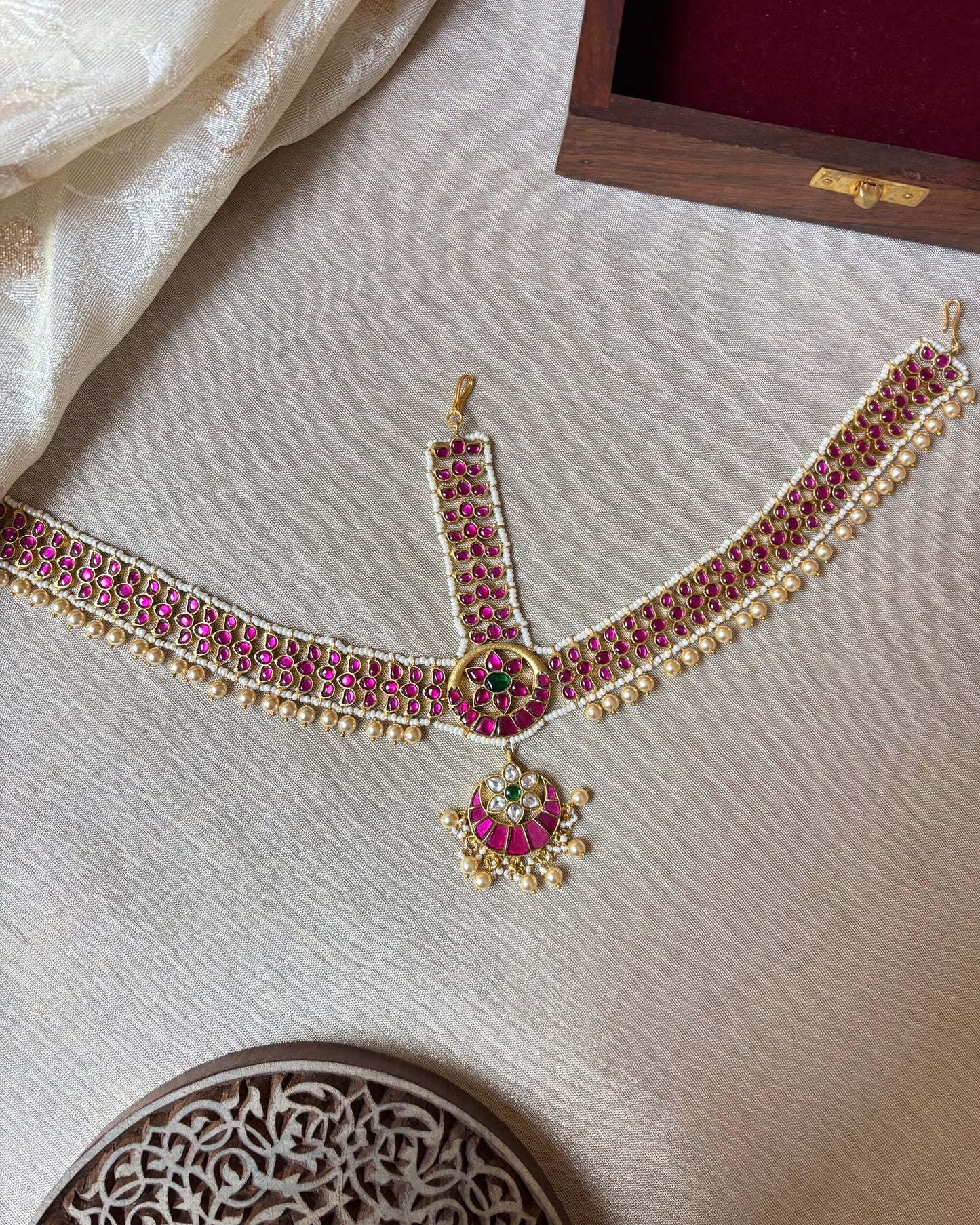 Jadau Kundan Bridal Maang Tikka | MT144