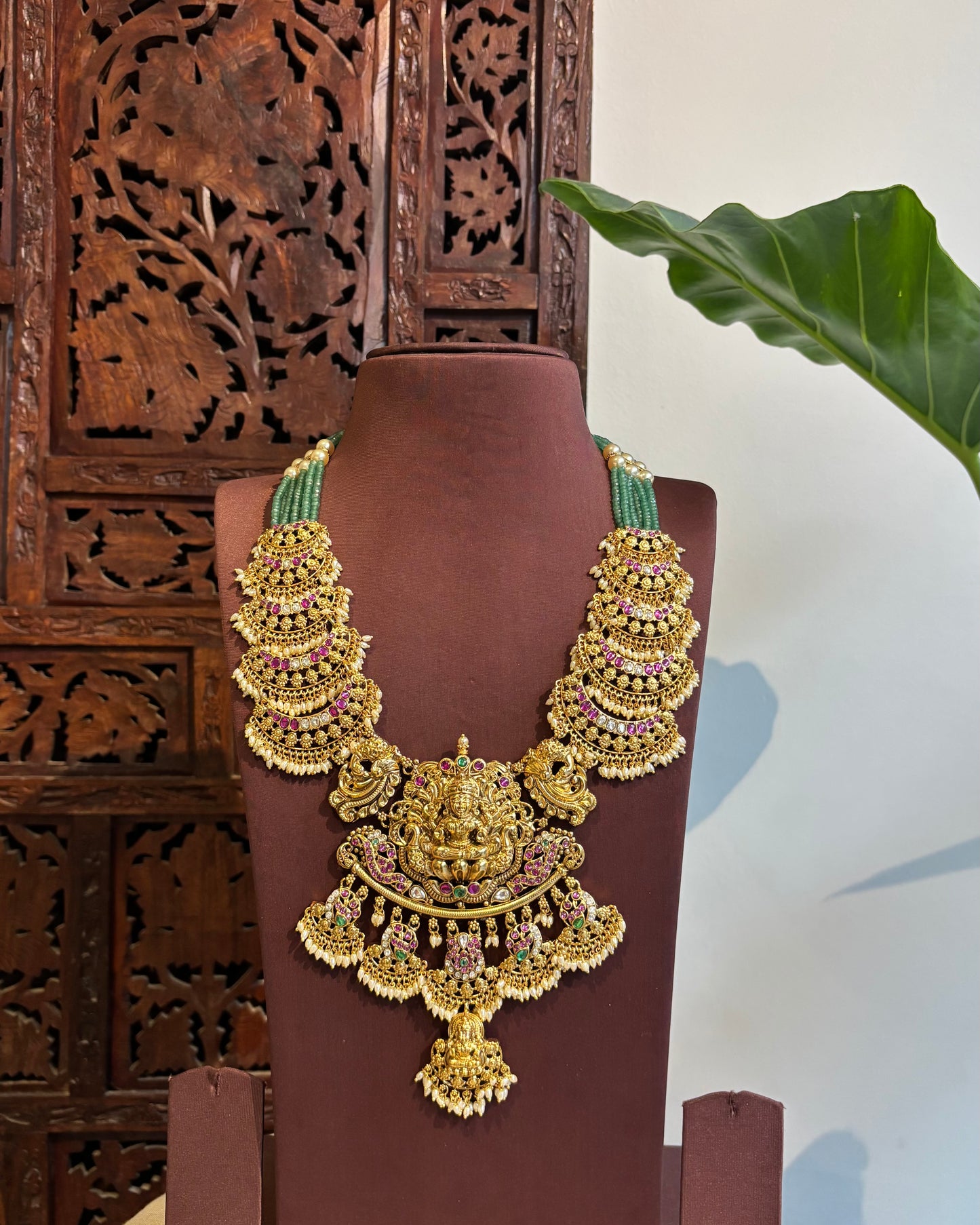 Jadau Kundan Peacock Floral Necklace | NC267