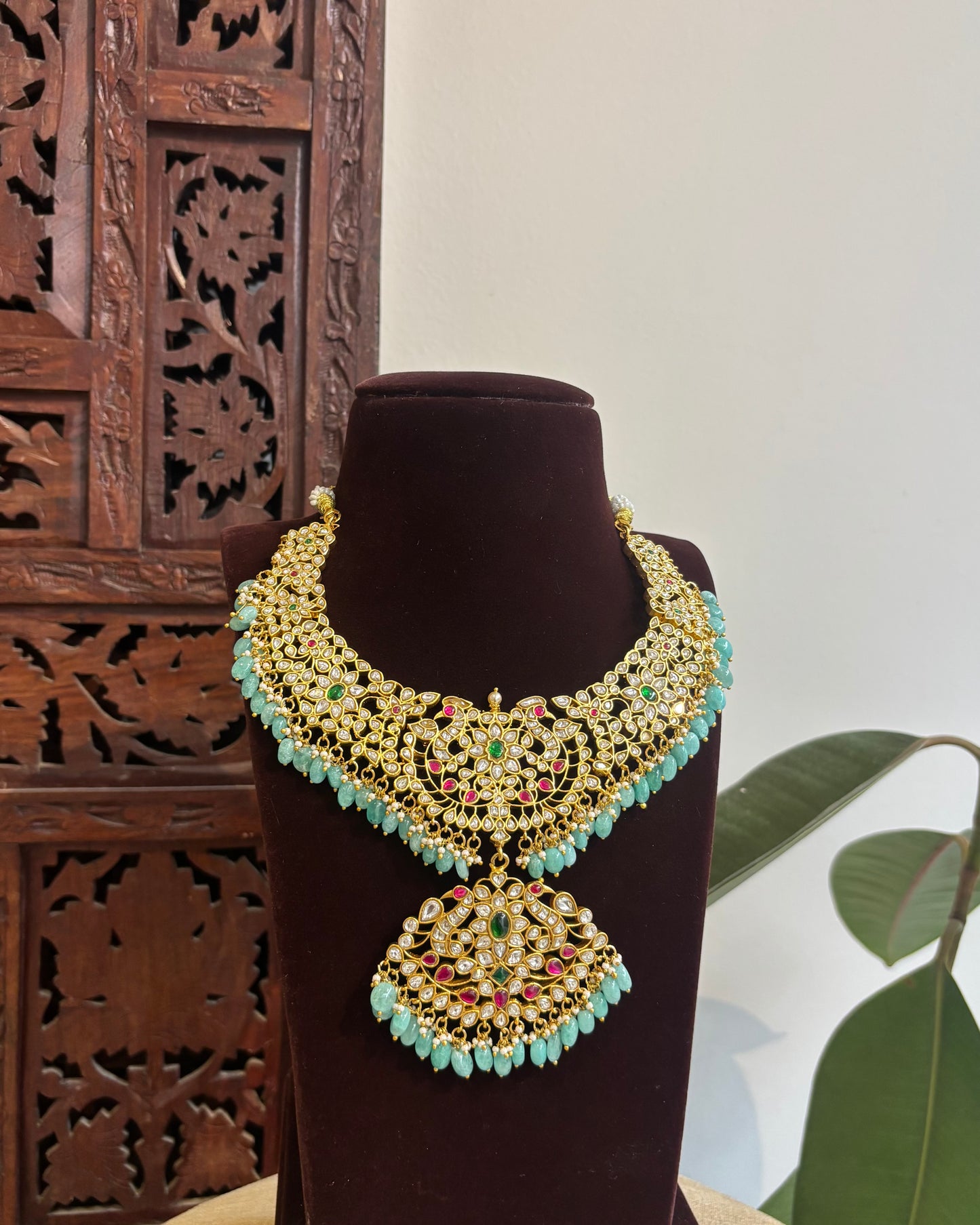 Multicolor Jadau Kundan Floral Necklace | NC360
