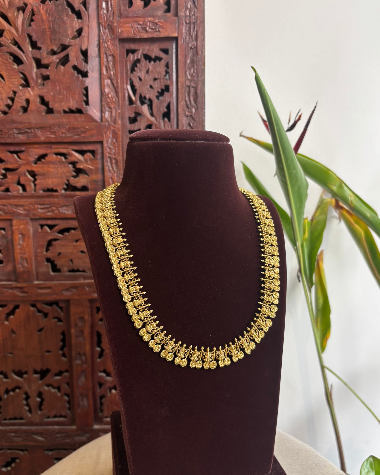 Minimal Lakshmi Kaasu Haram Set - Lightweight Coin Necklace | NC249