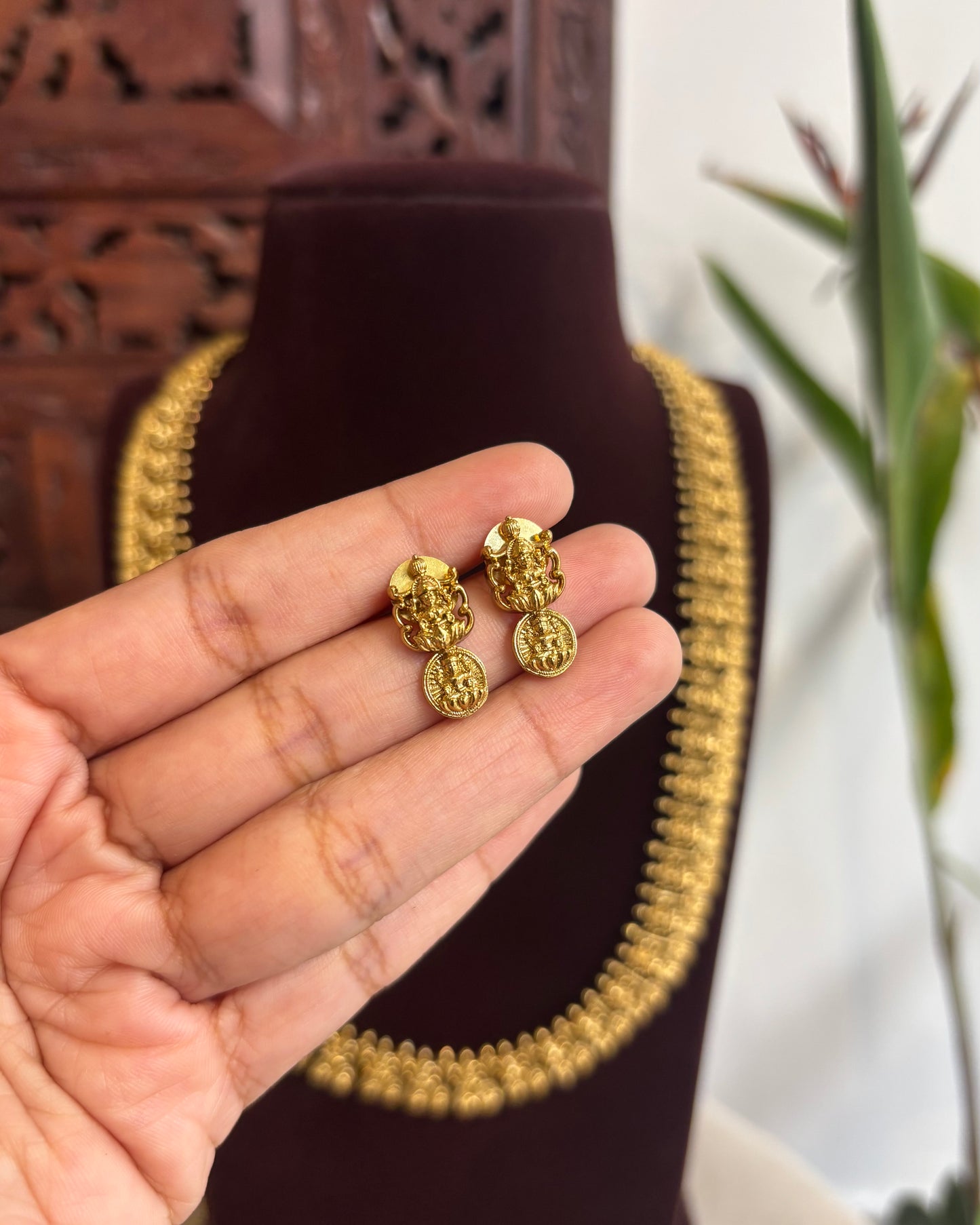 Minimal Lakshmi Kaasu Haram Set - Lightweight Coin Necklace | NC249