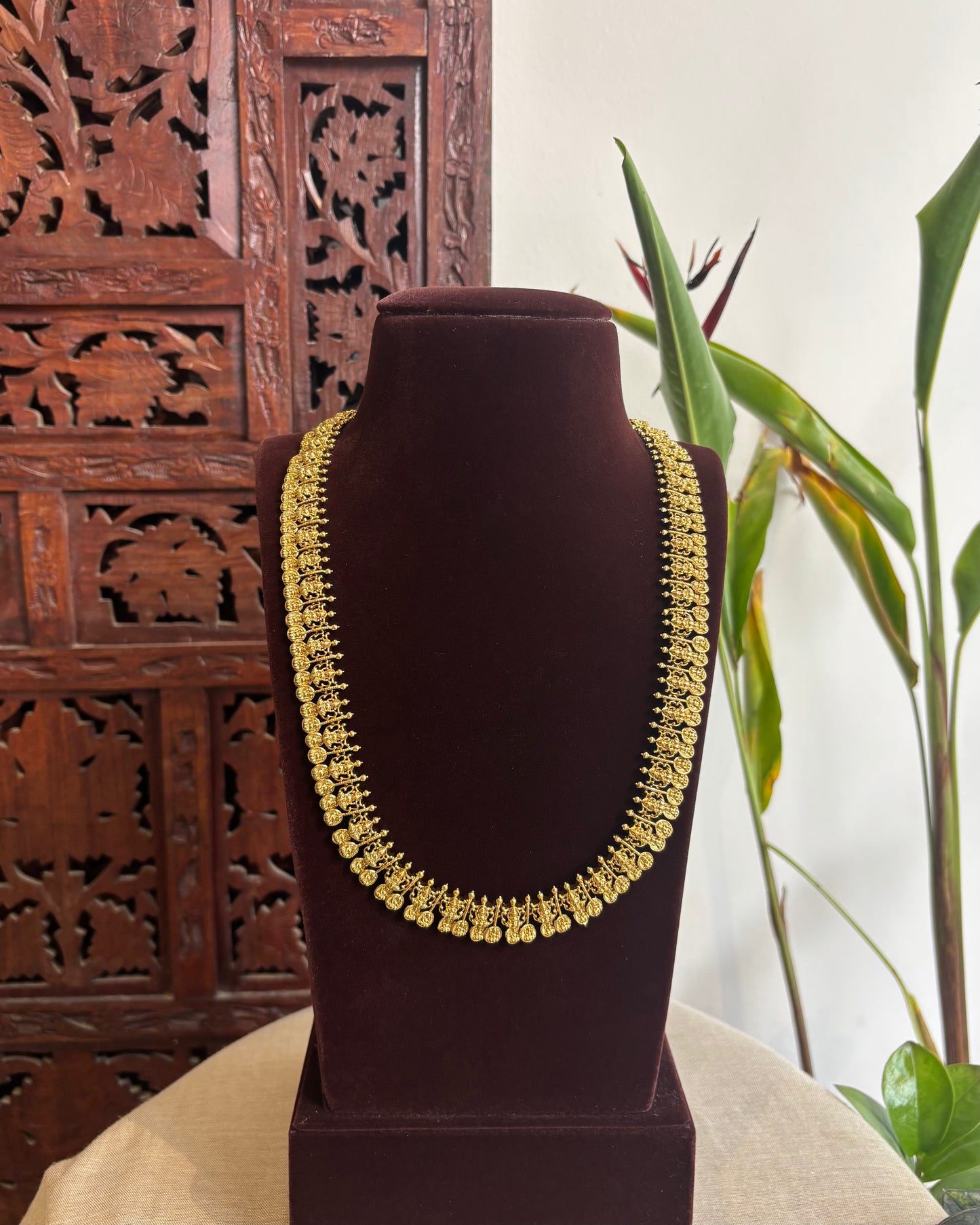Minimal Lakshmi Kaasu Haram Set - Lightweight Coin Necklace | NC249