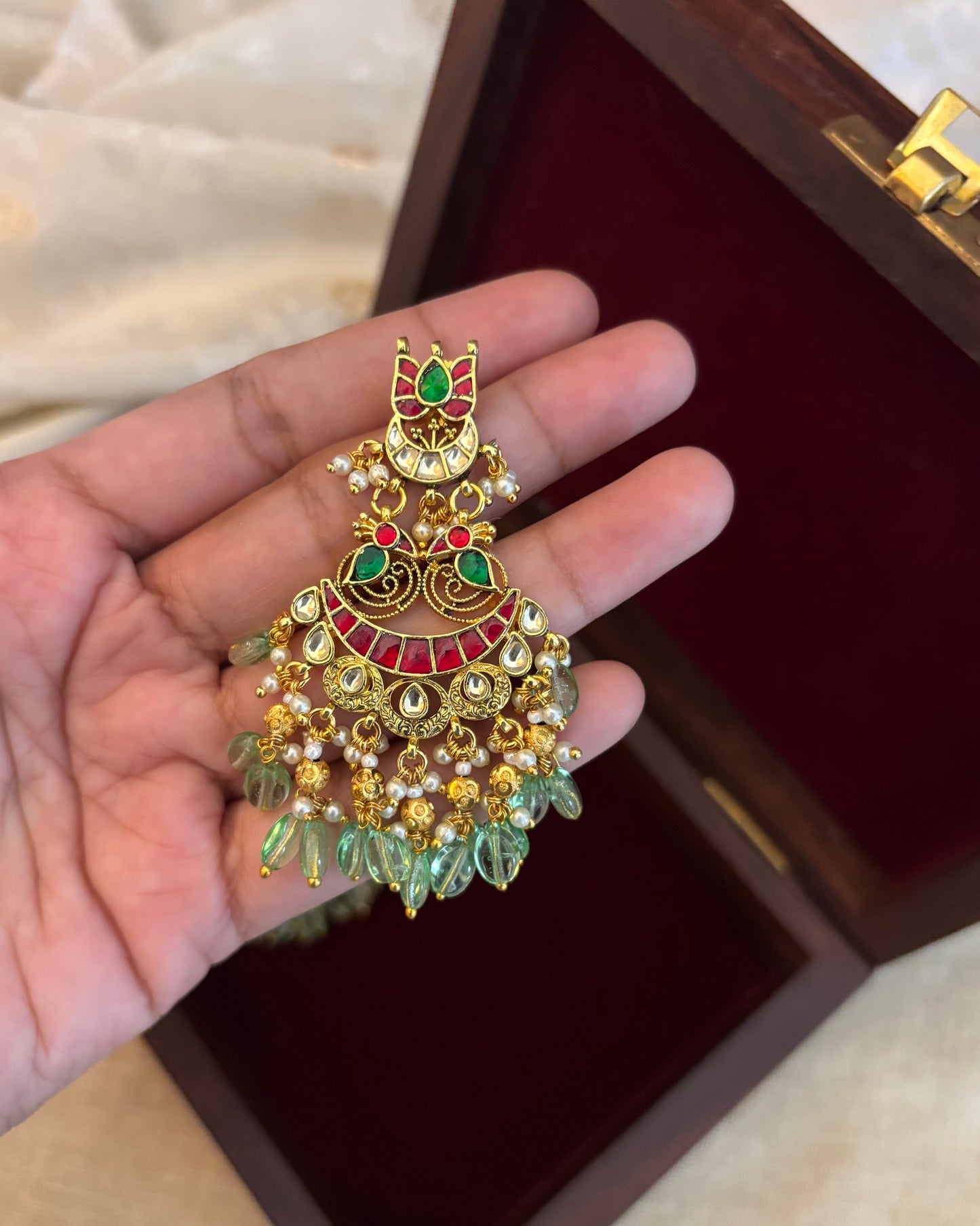 Heritage Glow Antique Kundan Earrings | ER123