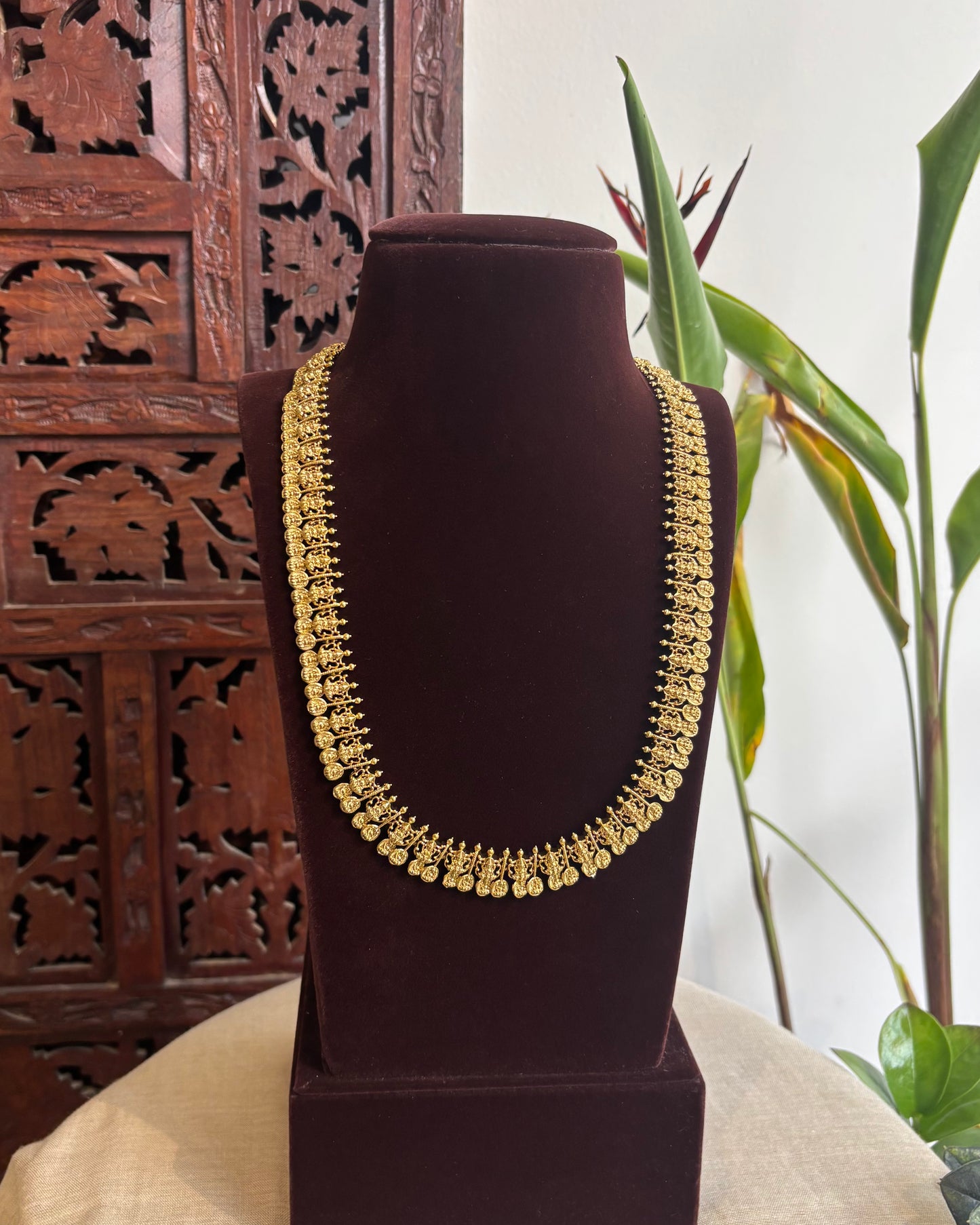 Minimal Lakshmi Kaasu Haram Set - Lightweight Coin Necklace | NC249