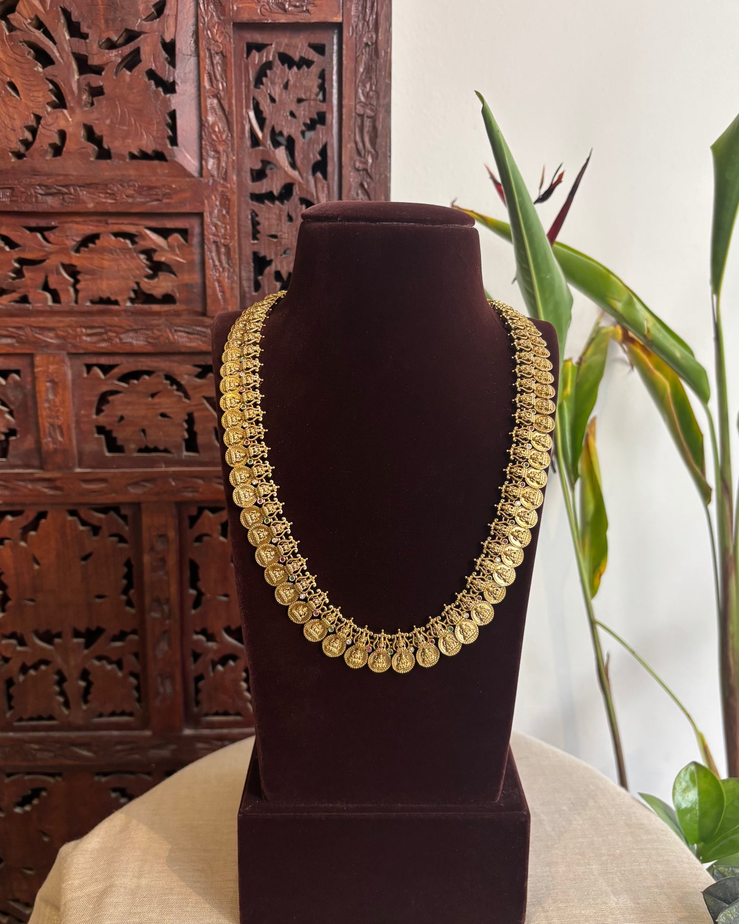 Minimal Lakshmi Kaasu Haram Set - Lightweight Coin Necklace | NC250