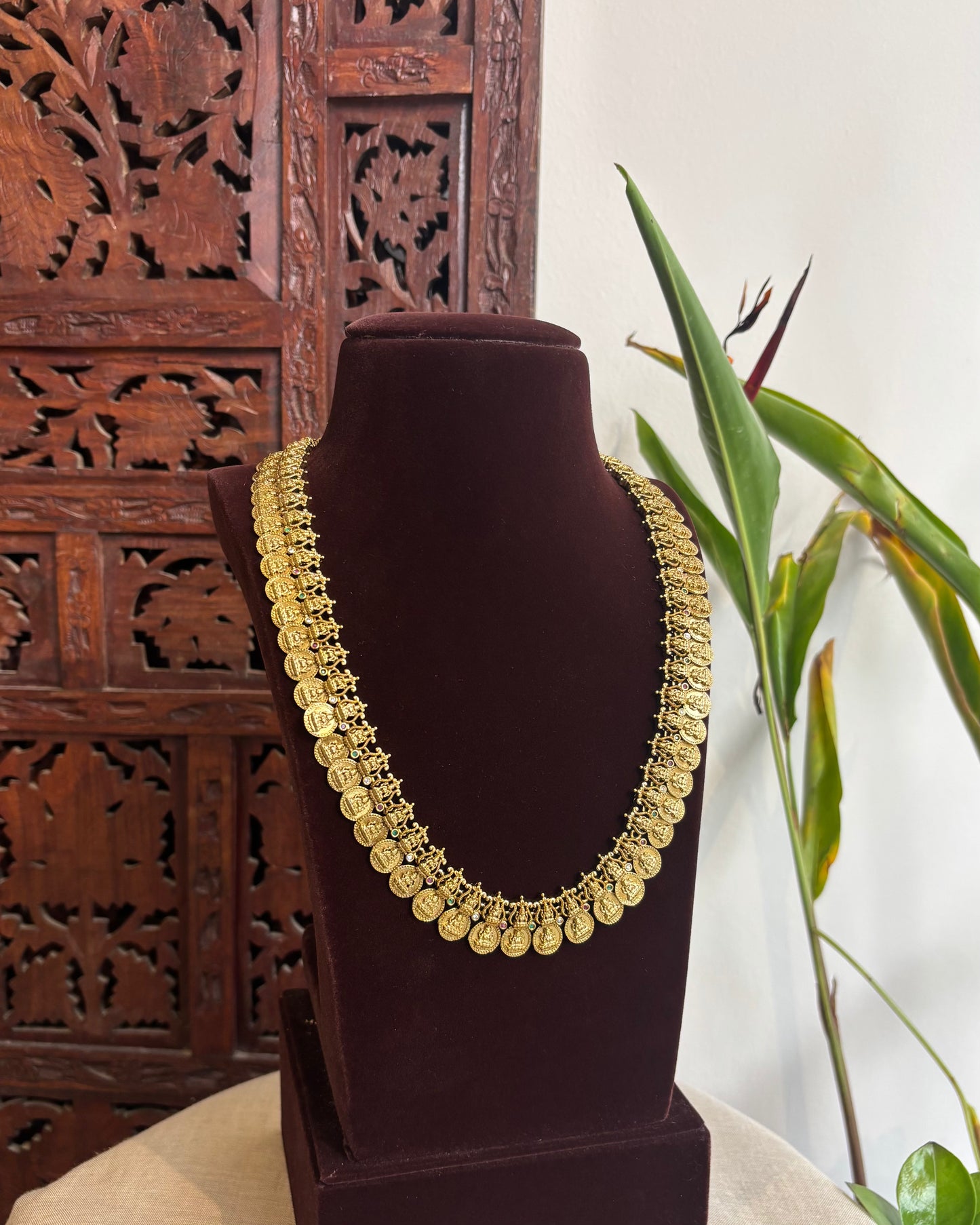 Minimal Lakshmi Kaasu Haram Set - Lightweight Coin Necklace | NC250