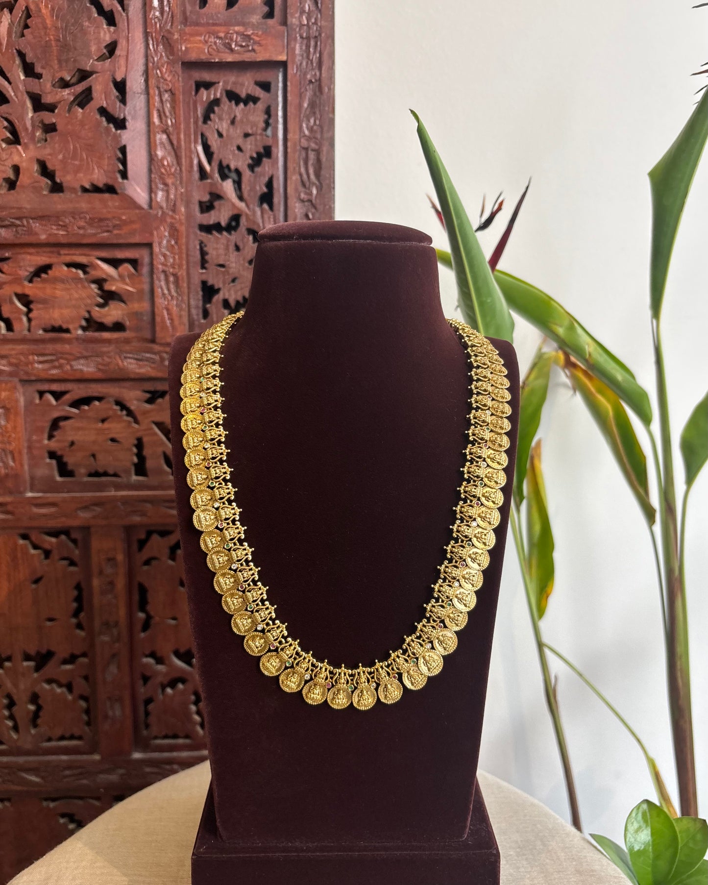 Minimal Lakshmi Kaasu Haram Set - Lightweight Coin Necklace | NC250