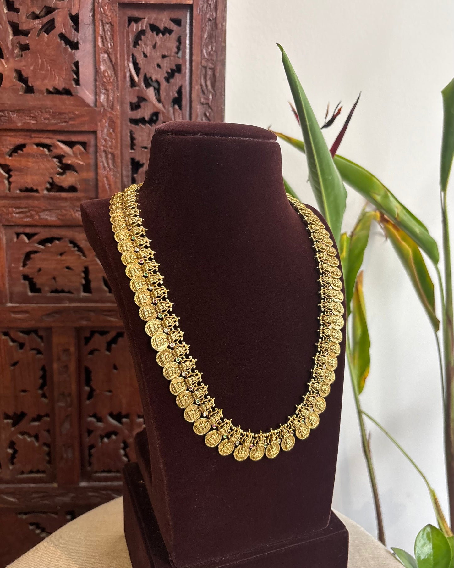 Minimal Lakshmi Kaasu Haram Set - Lightweight Coin Necklace | NC250