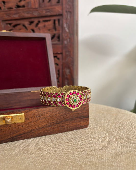 Jadau Kundan Gold Plated Bangles — Multicolor | BA039